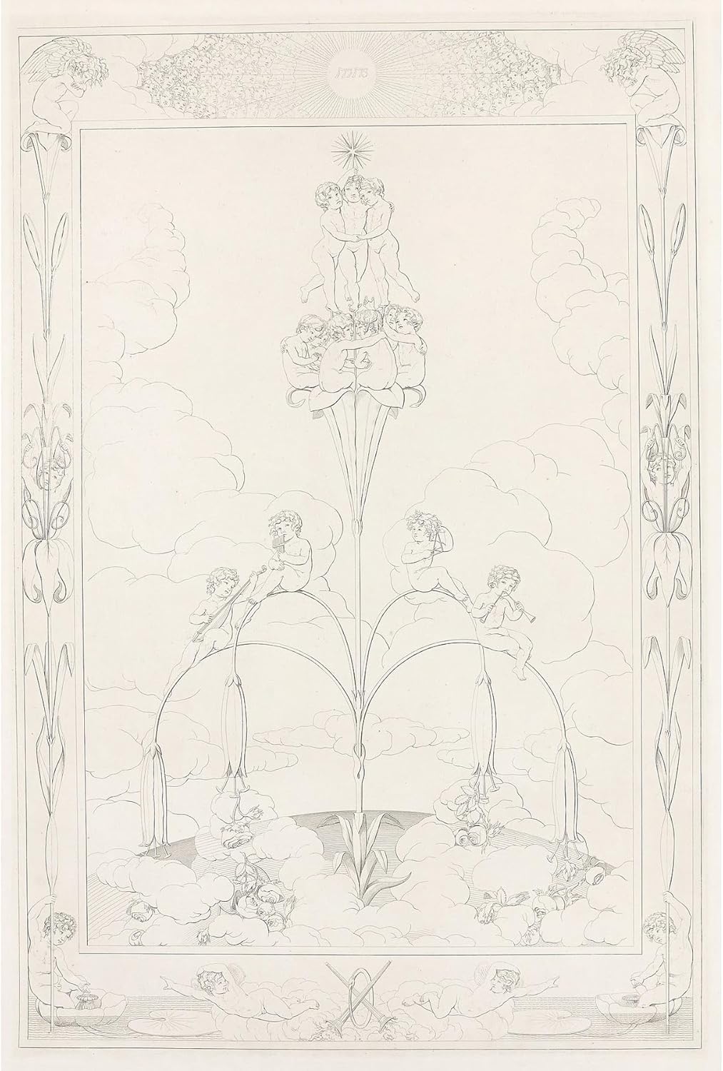ArtDirect The Times (1802-05) Unframed Art Print Giclee Poster by Philipp Otto Runge - Ready for Framing with Customization Sizes 7x10, 9x14, 13x20, 24x36, 32x48 and 40x60 inches