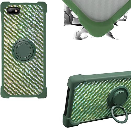 Case Compatible with Celular Kalley Element 5+Plus Phone Case PC backplane + Silicone Soft Frame Cover [360 Metal Ring, Magnetic Car Mount] TZZH-LV