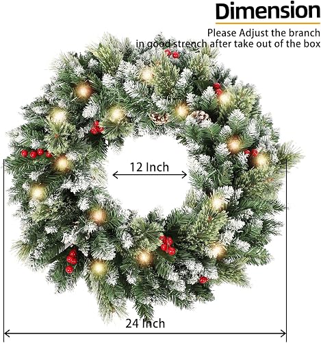 HipTree 24 in Lighted Wreath (Battery), another view
