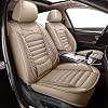 Car Seat Covers fit for Honda Accord 2003-2017: Leather Full Set Covers Waterproof Automotive Seat Protector 5 Seats, Beige