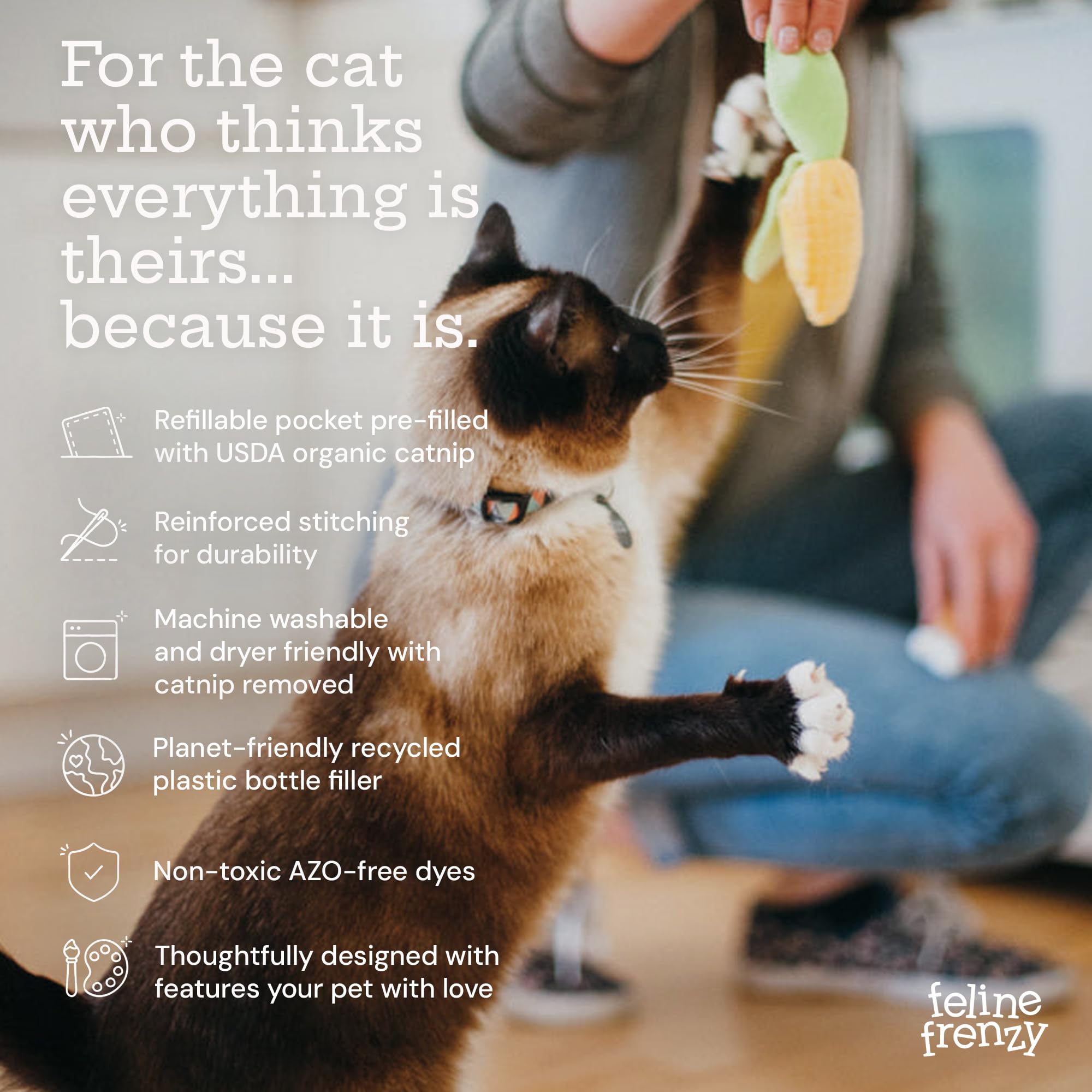 P.L.A.Y. Pet Lifestyle and You - Pluszowa zabawka dla kotów z kocimiętką - Feline Frenzy - Purrfect Picnic