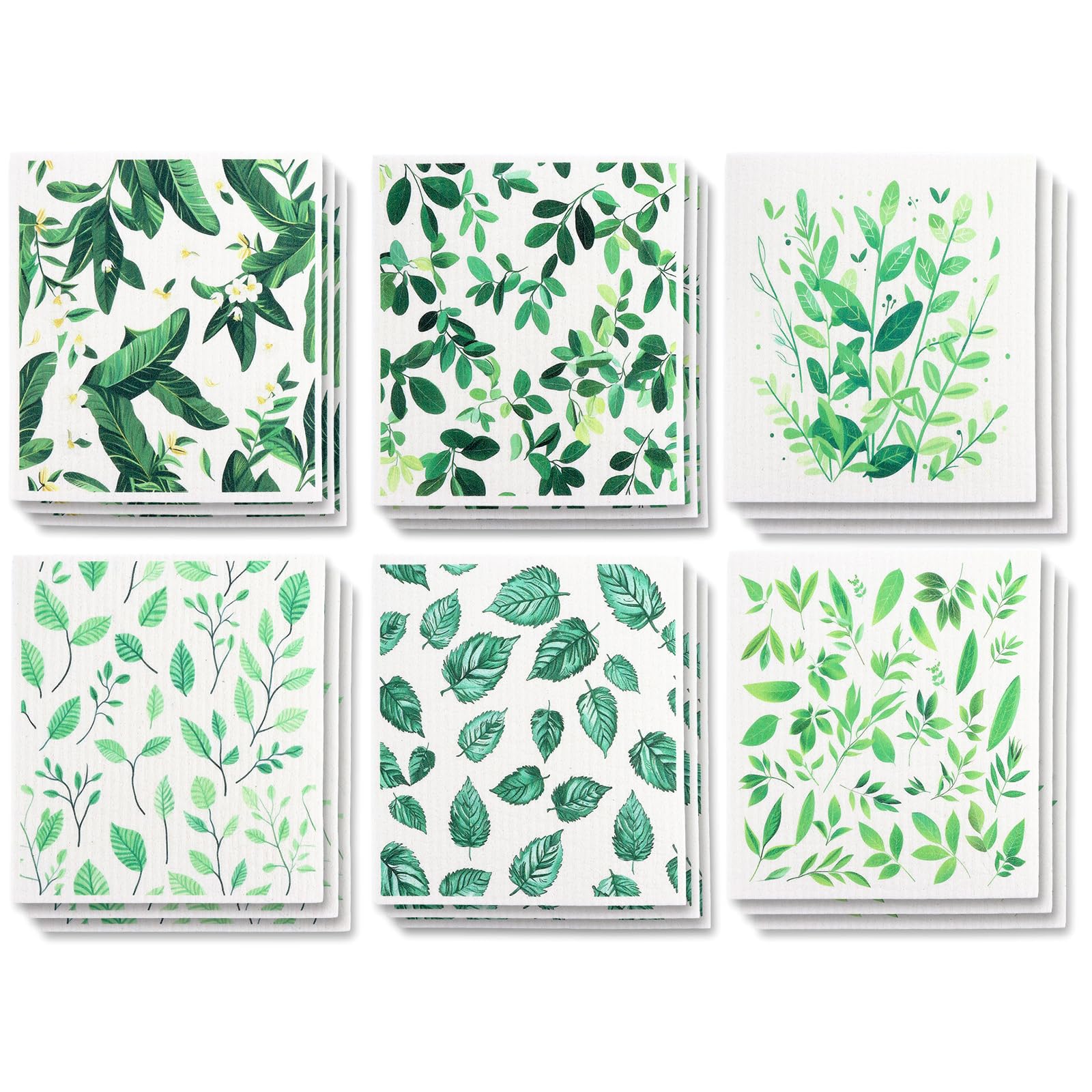 APACALI 18PCS Swedish Dishcloth, 19.5x17cm Reusable Dish Cloths