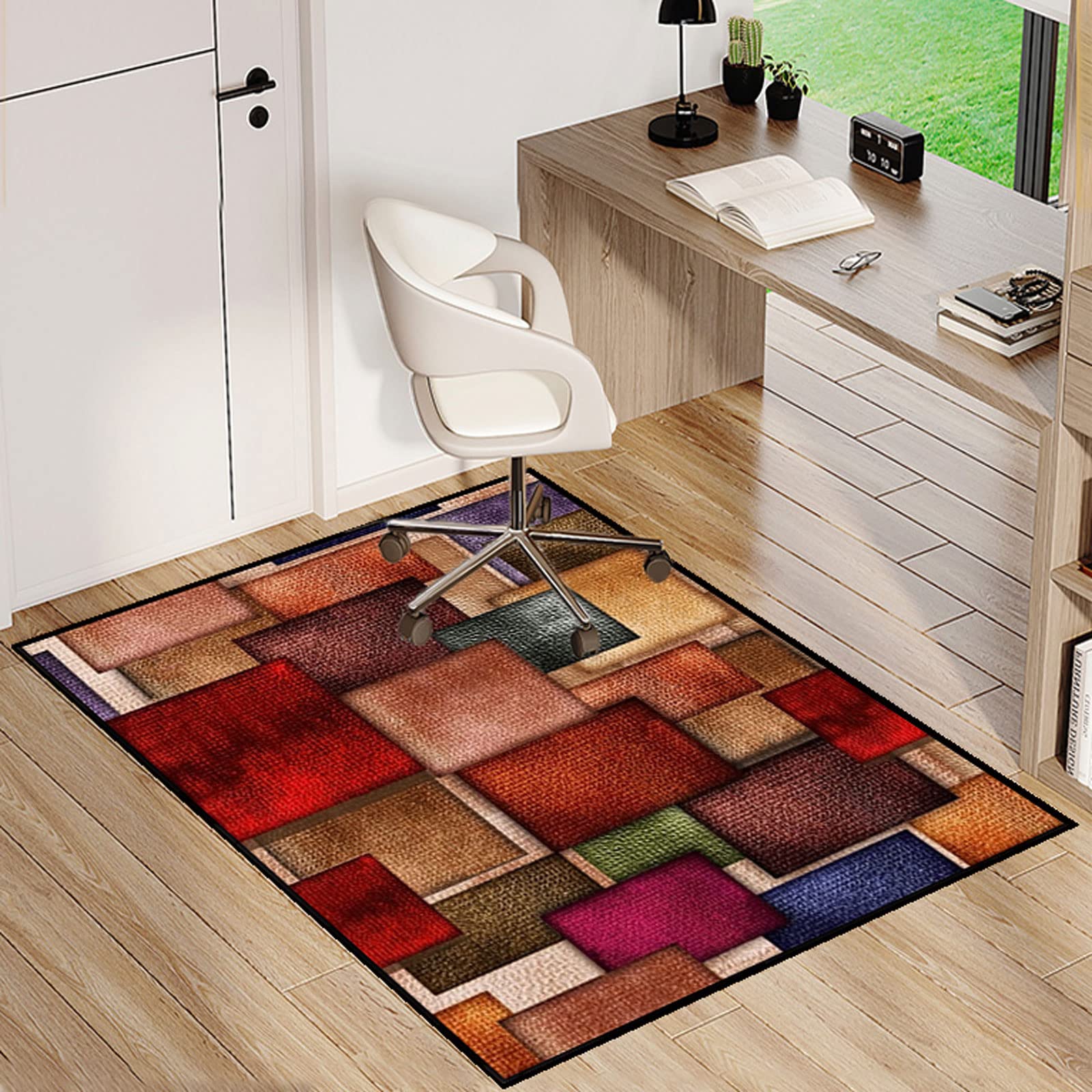 Single tree forest Chair Mat For Hardwood Floors,Office Chair Carpet，Multi-Purpose Floor Protectors For Rolling Chairs，Area Rug，anti-skidding And Stop Noise,Available In A Variety Of Colors And Sizes
