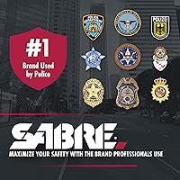 Vista 5 de SABRE Llavero de gas pimienta con tapa abatible rápida con clip de enganche, rociador OC de máxima fuerza policial, tiempo de rociado 3 veces más