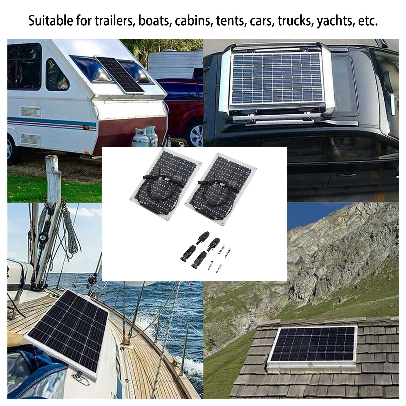 Cocoarm Panel ładowania Słonecznego 15 W Monokrystaliczna ładowarka Słoneczna Przenośna Wodoodporna ładowarka 18 V z wysoką konwersją VOC 20 V Do Samochodu RV Łódź Kemping Do Użytku na Zewnątrz