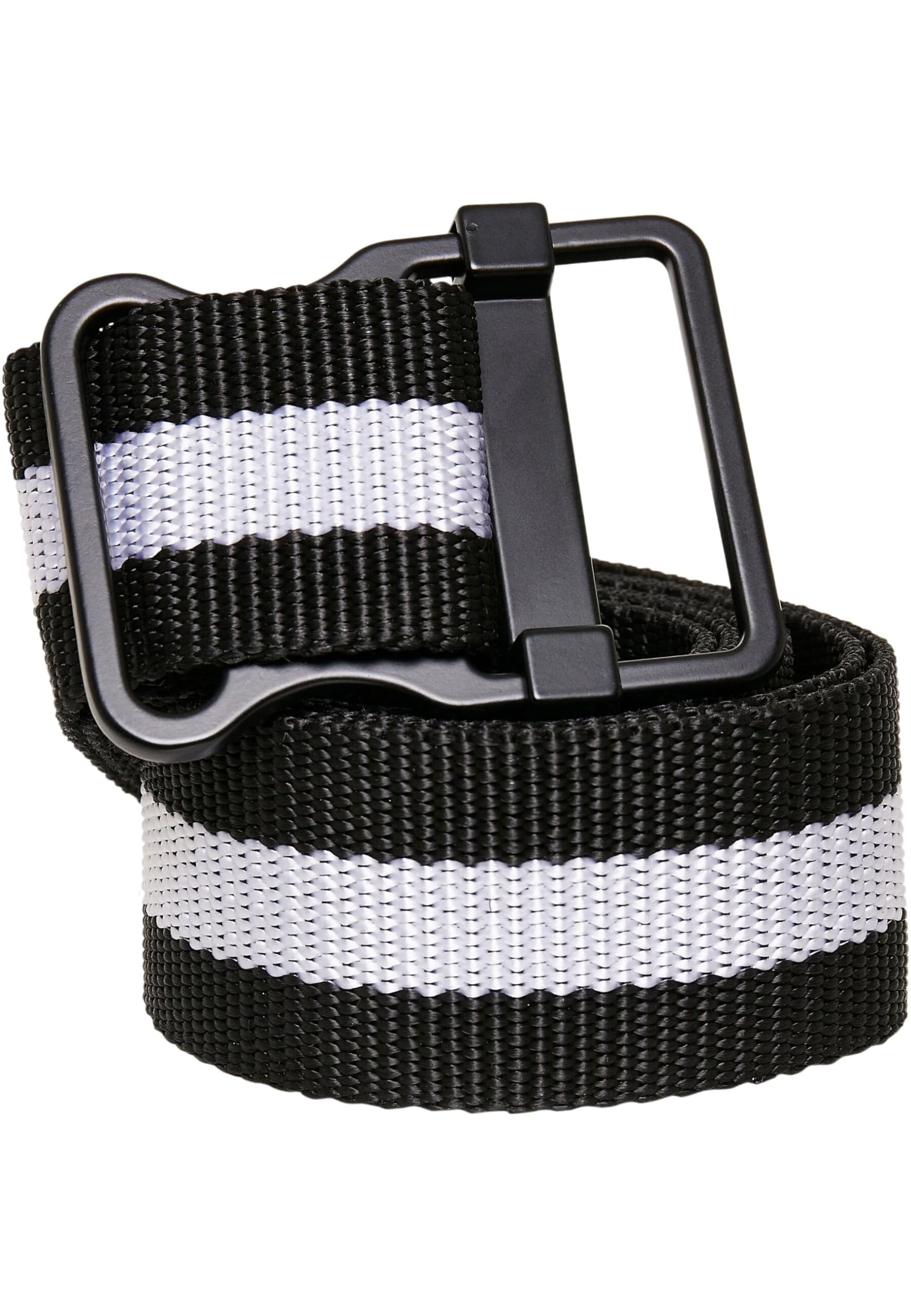 Urban Classics Unisex Easy With Stripes Belt, Black White, L-XL UK