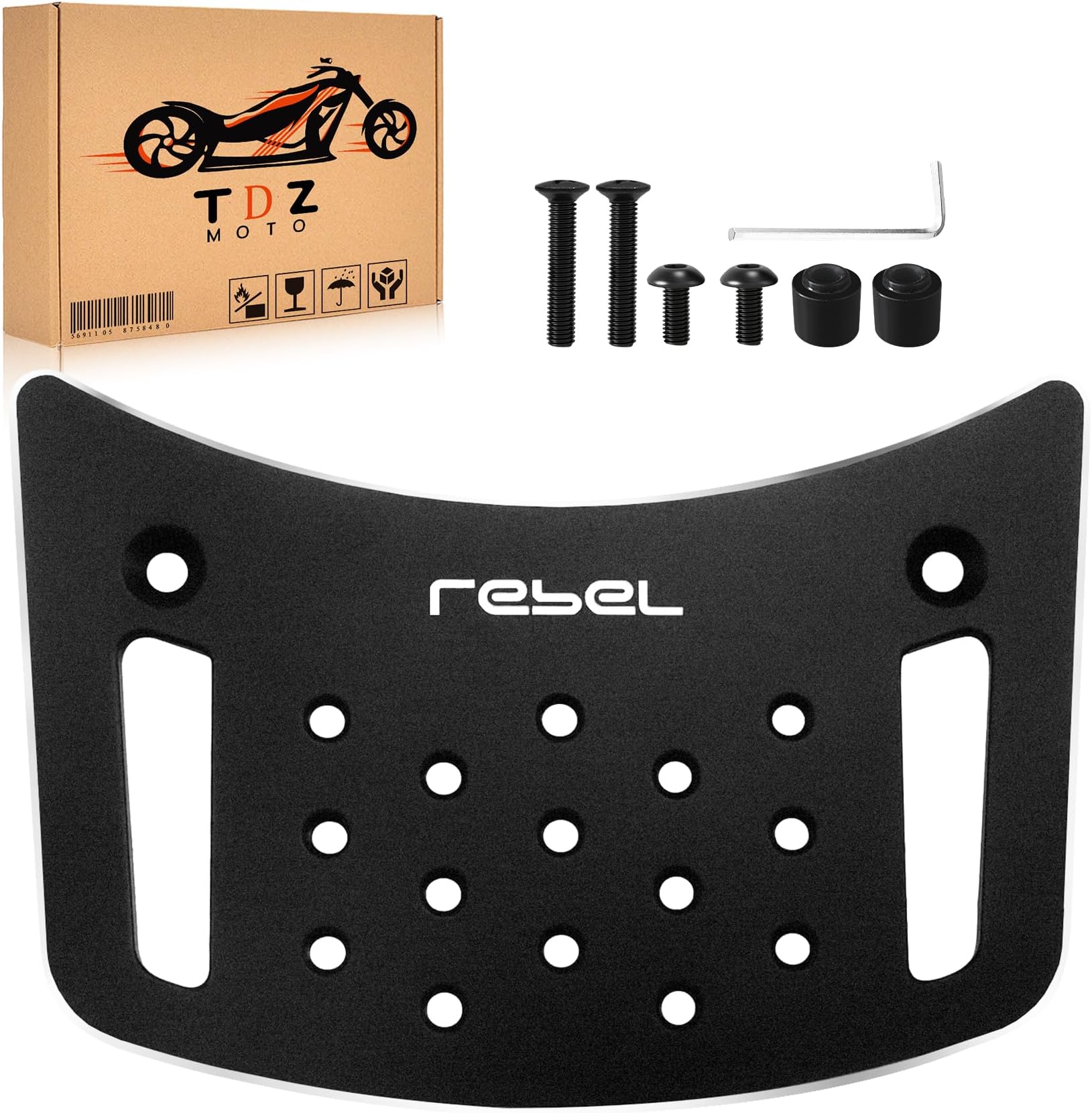Rear Cargo Rack Tail Light Expansion Board Decorative Guard for Honda Rebel 1100 DCT Rebel 300 500 CMX 300 500 1100 2021-2024