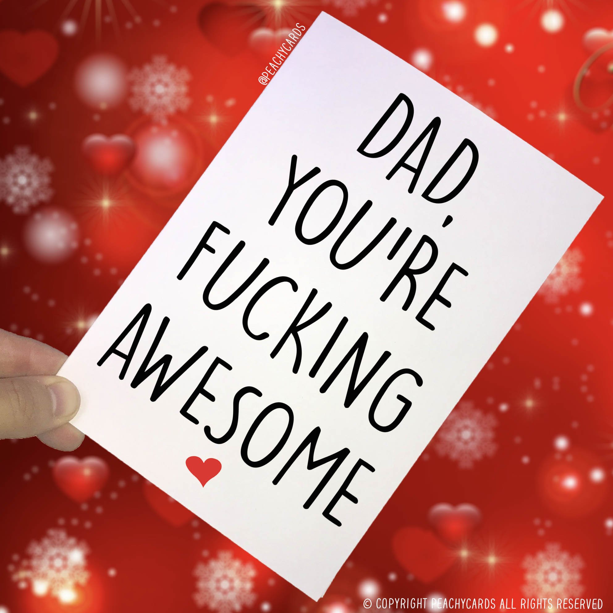 Funny Fathers Day Card Birthday Cards Funny Dad Card Funny Card for Fathers Day Dad Card F*cking Awesome Novelty Banter Swearing Card PC124