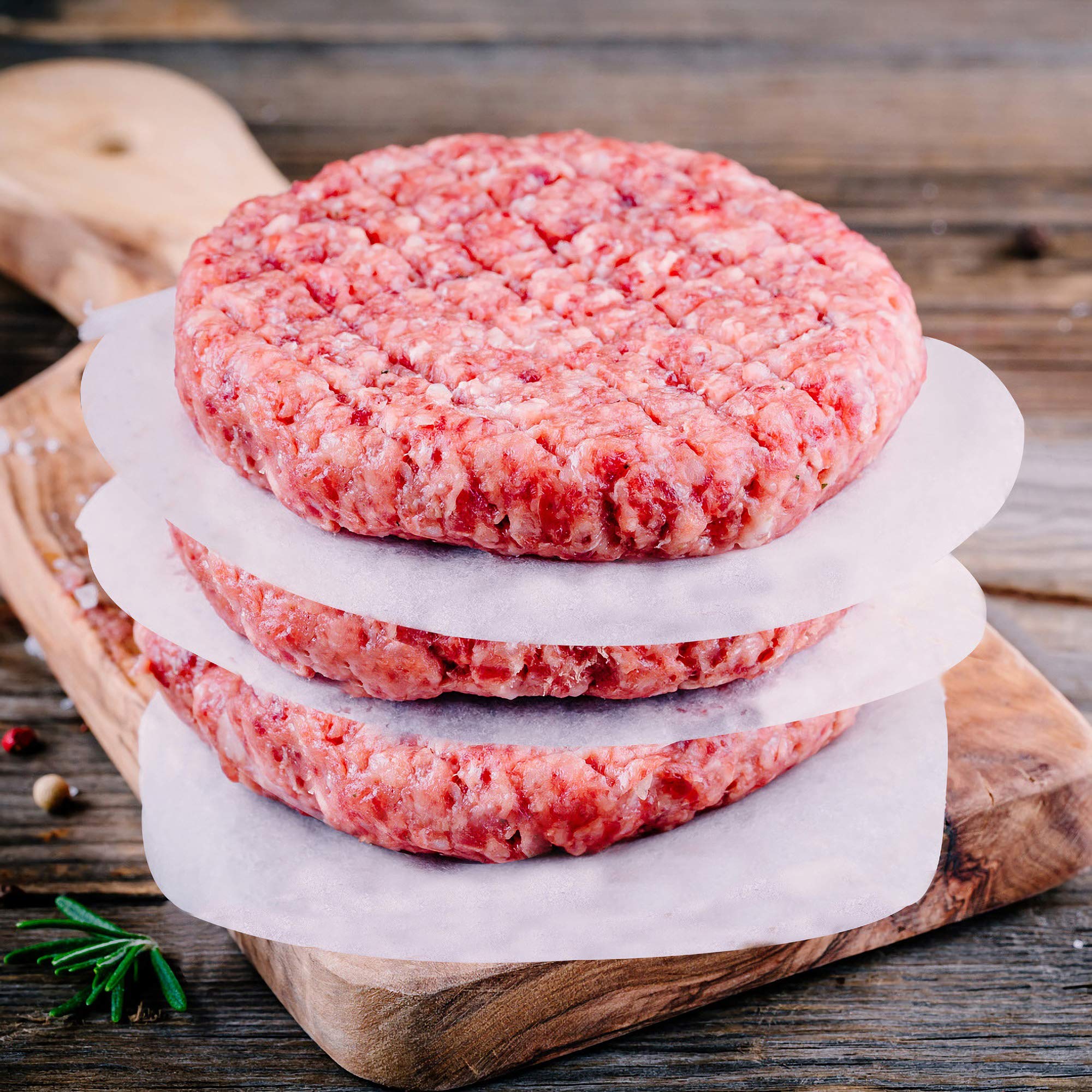 Papier Pergaminowy Nieprzywierający Papier do Pieczenia Okrągłe Woskowe Dyski Arkusze na Bułki Burgerowe Kulki Mięsne Frytkownice Konwekcyjne 15 cm 500 sztuk
