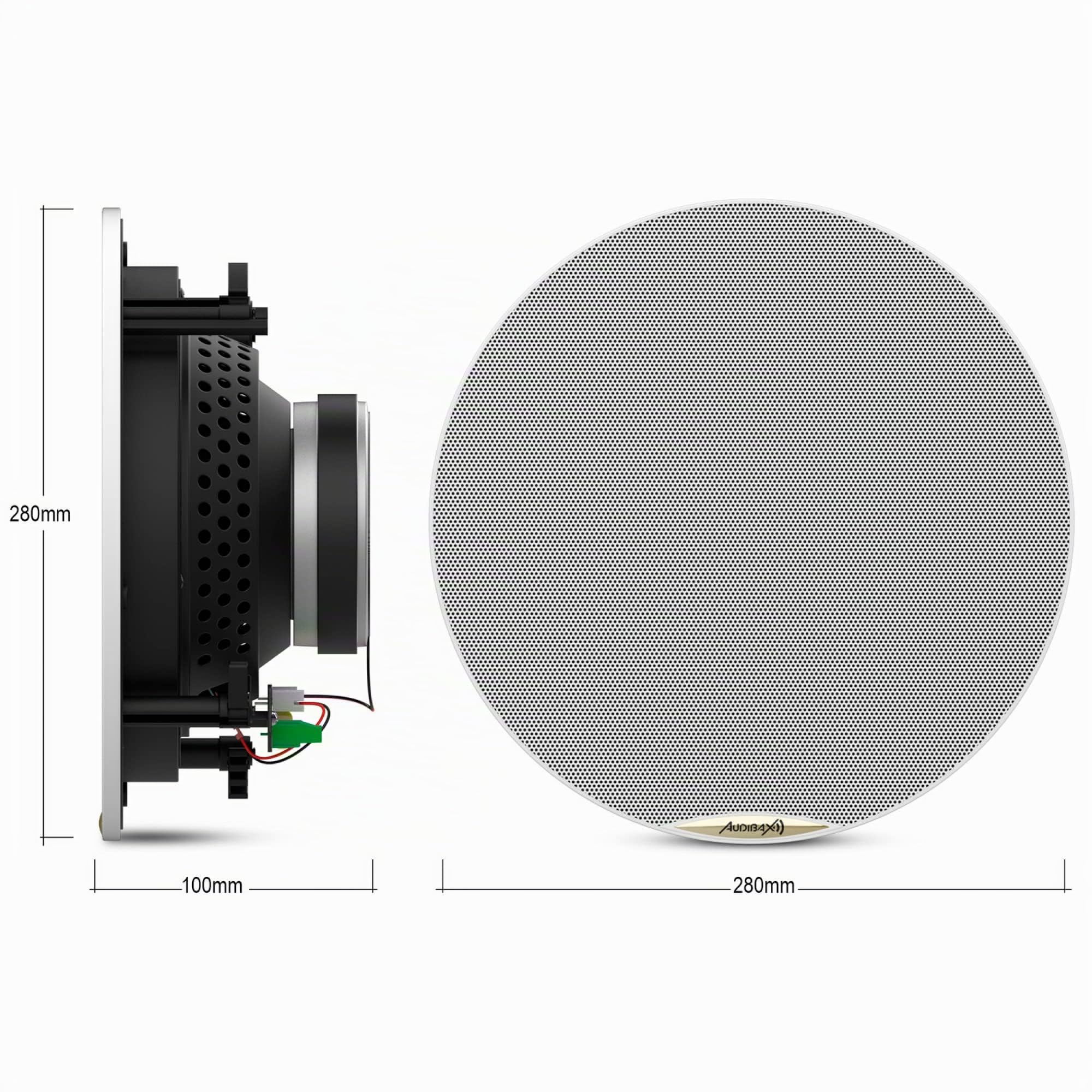 Audibax CM808-BT Altavoces Techo Blancos Bluetooth Empotrables 2 Vías 2 x 50W 8