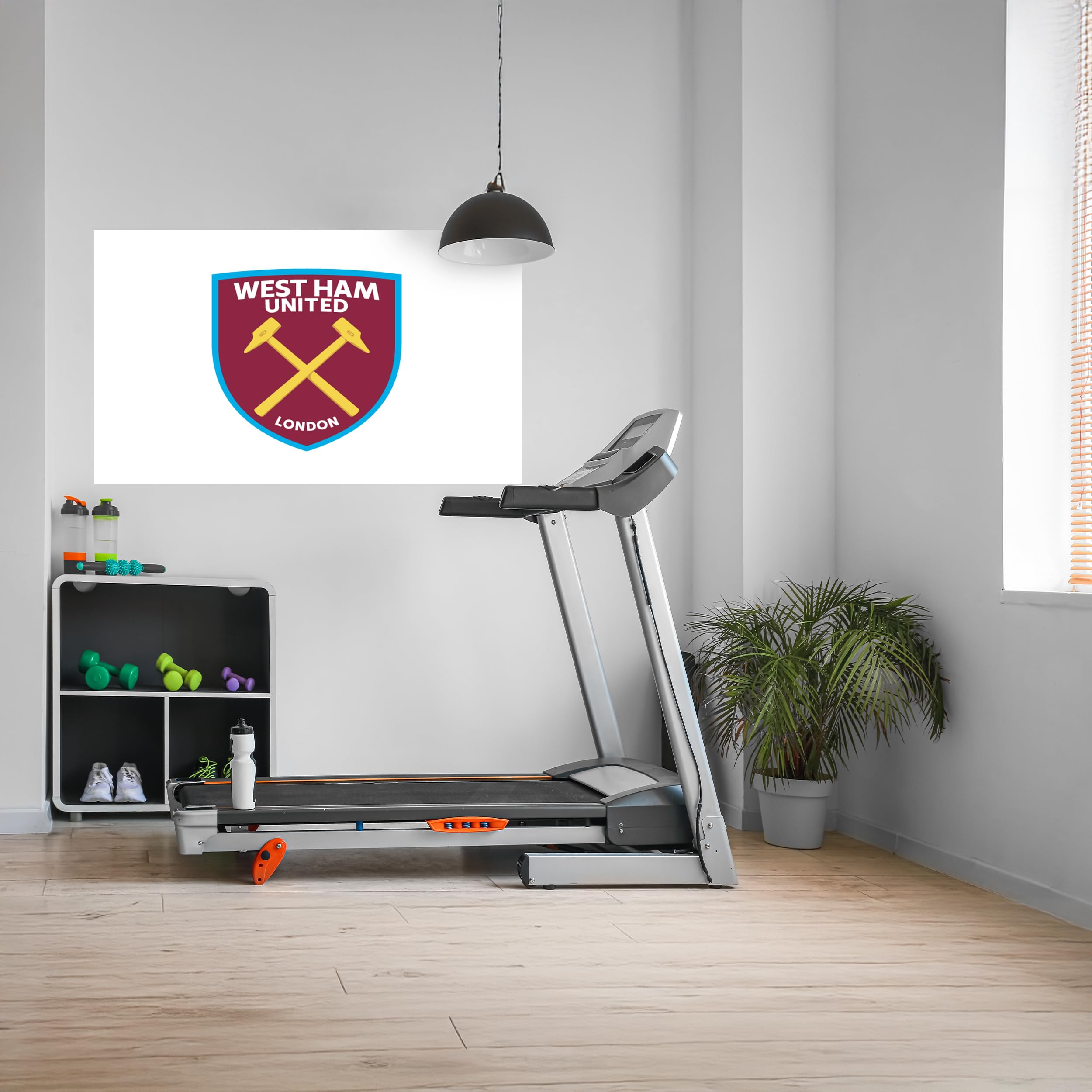 Licensed Decor West Ham United FC Vinyl Wall Stickers - Large (130cm (w) x 80cm (h) - Colour Crest on White - Image 4