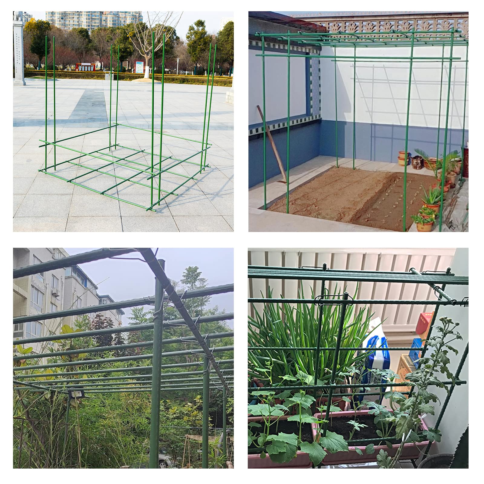 Lot de 20 Tuteur Plante Grimpante Tuteurs pour Plantes Poteau Totémique pour Plantes de Jardin et Pots pour Les Plantes de Concombre et de Tomate en Pot (L:150cm/59in,D:16mm/0.62in)