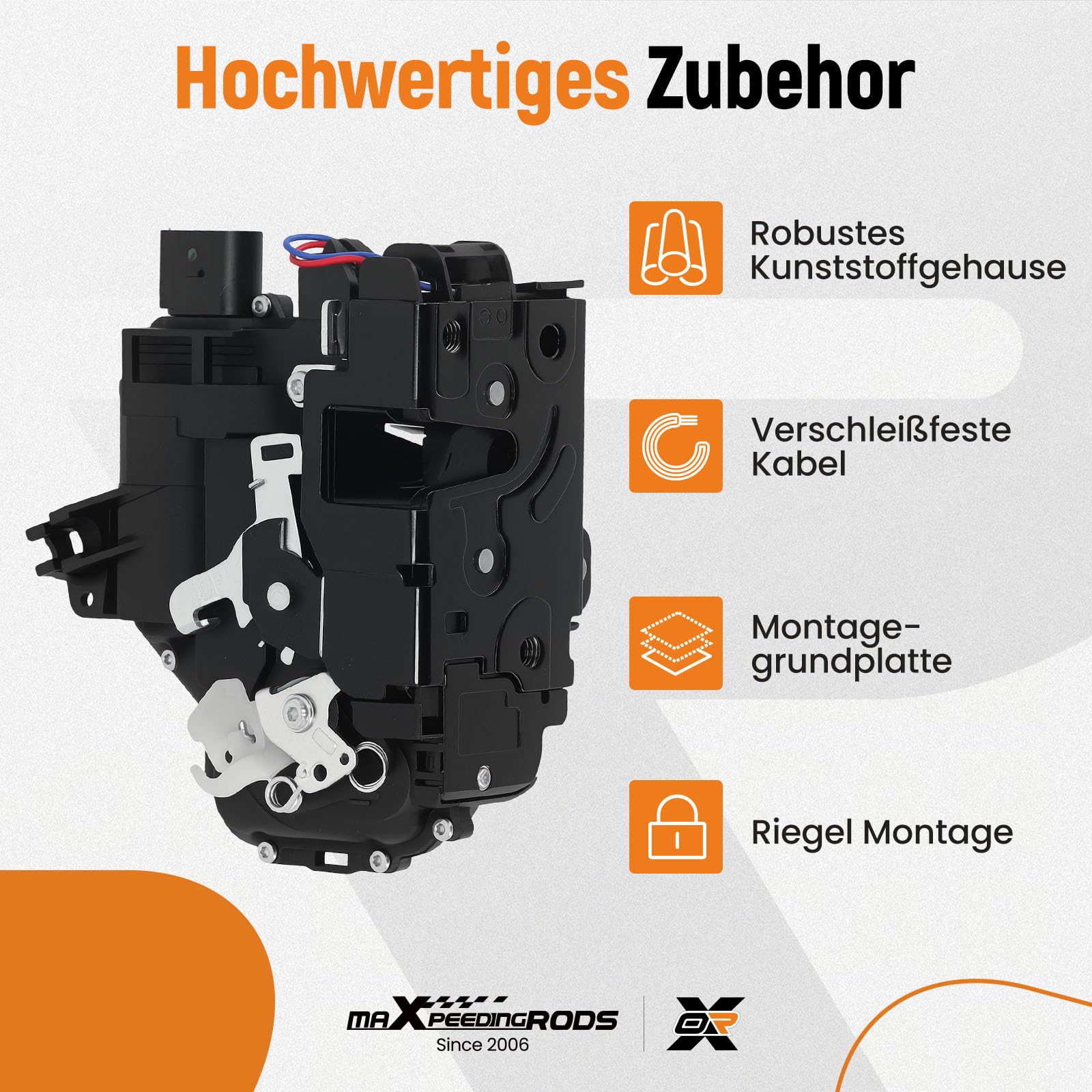 maXpeedingrods Türschloss Vorne Links Fahrerseite für VW Bora Golf IV 1J1 Polo 9N Passat 3B2 für SKODA Fabia 6Y Octavia I 1U2 für SEAT Cordoba 6L Arosa 6H Leon 1M1 mit OE 3B1837015A 6X1837013H