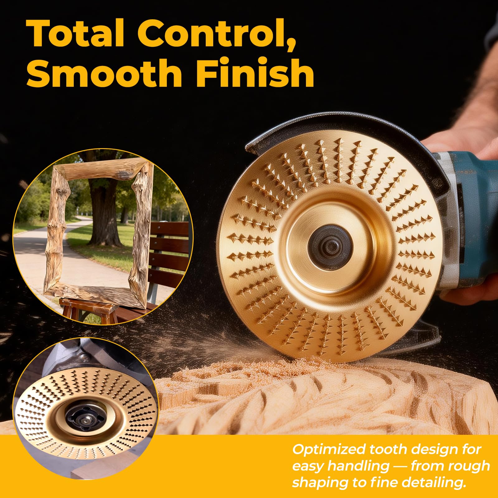 Wood Carving Discs Kit - 14 Pcs for Angle Grinder -5