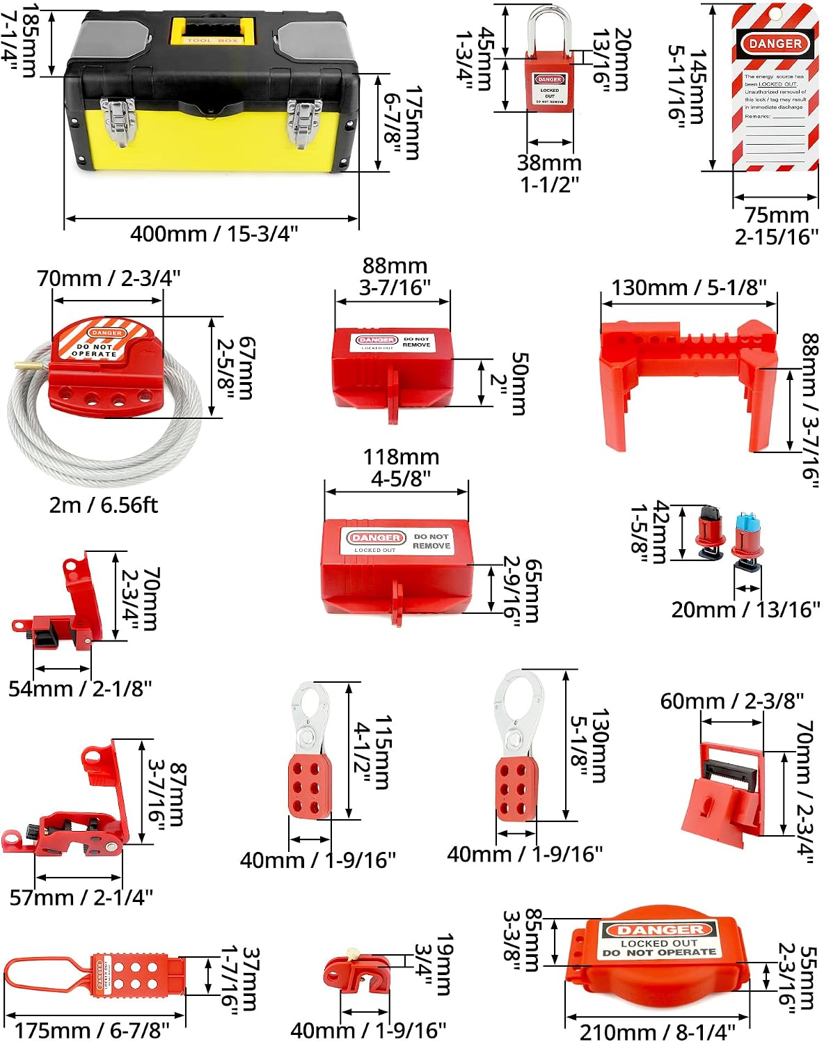 QWORK Complete Lockout Tagout Kit - Enhance Safety Philippines | Ubuy