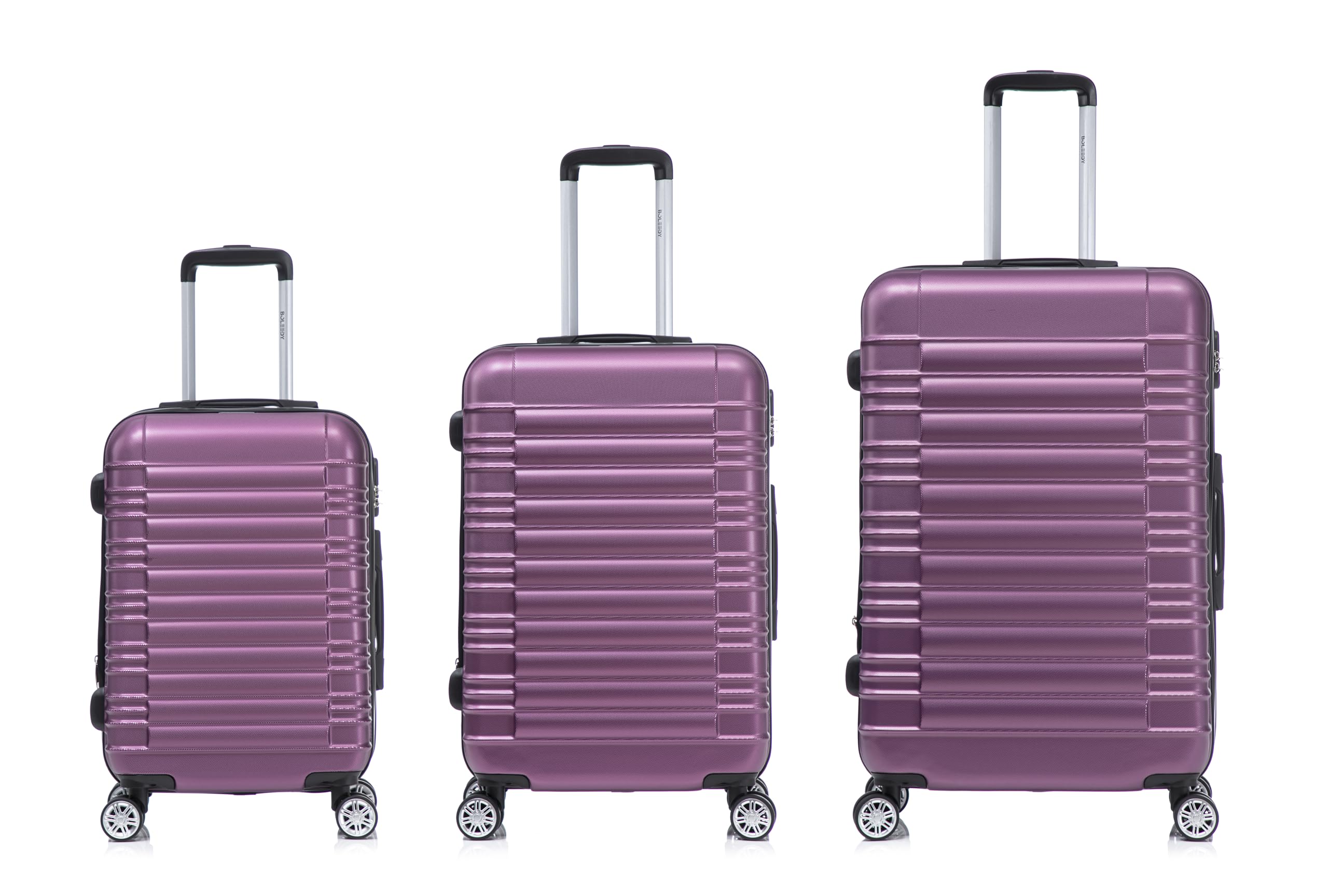 Set de Valise 3 Pièces (55/66/77cm),Lot Valise Rigide ABS Grande Taille Durable,Valise Soute avec 4 roulettes 360°,Sets de Bagages de Voyage