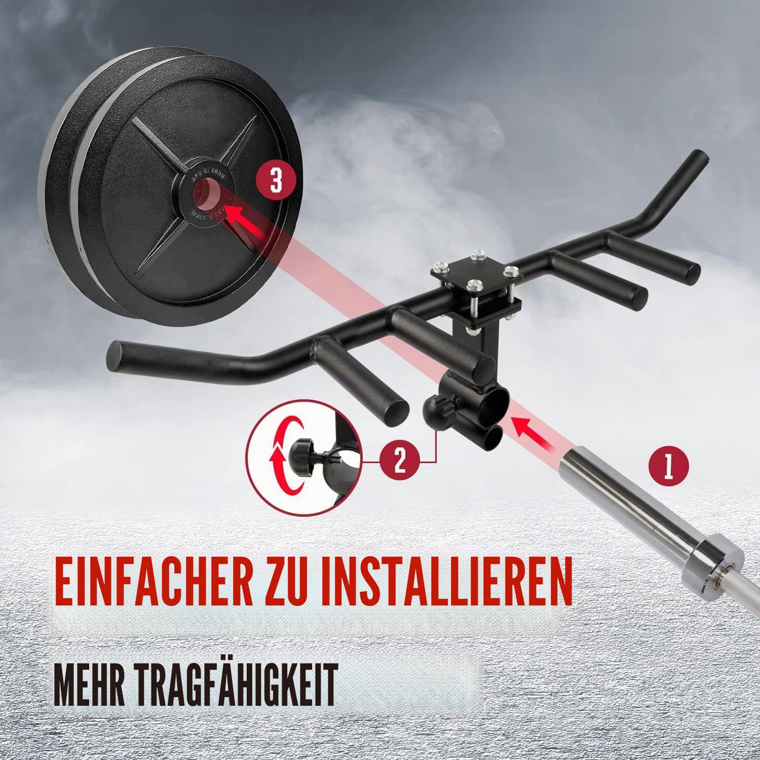 Yes4All Trainingsgerät Verstellbarer T-Bar-Reihenaufsatz, D-Reihengriff/Landminengriff-Befestigung mit strukturierten Gummigriffen
