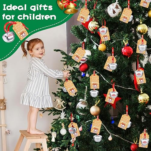 Miniatura 2 de 30 juegos de campanas de Navidad, adornos de campanas de Navidad a granel, decoraciones de campanas de expreso polar a granel, regalos de fiesta de