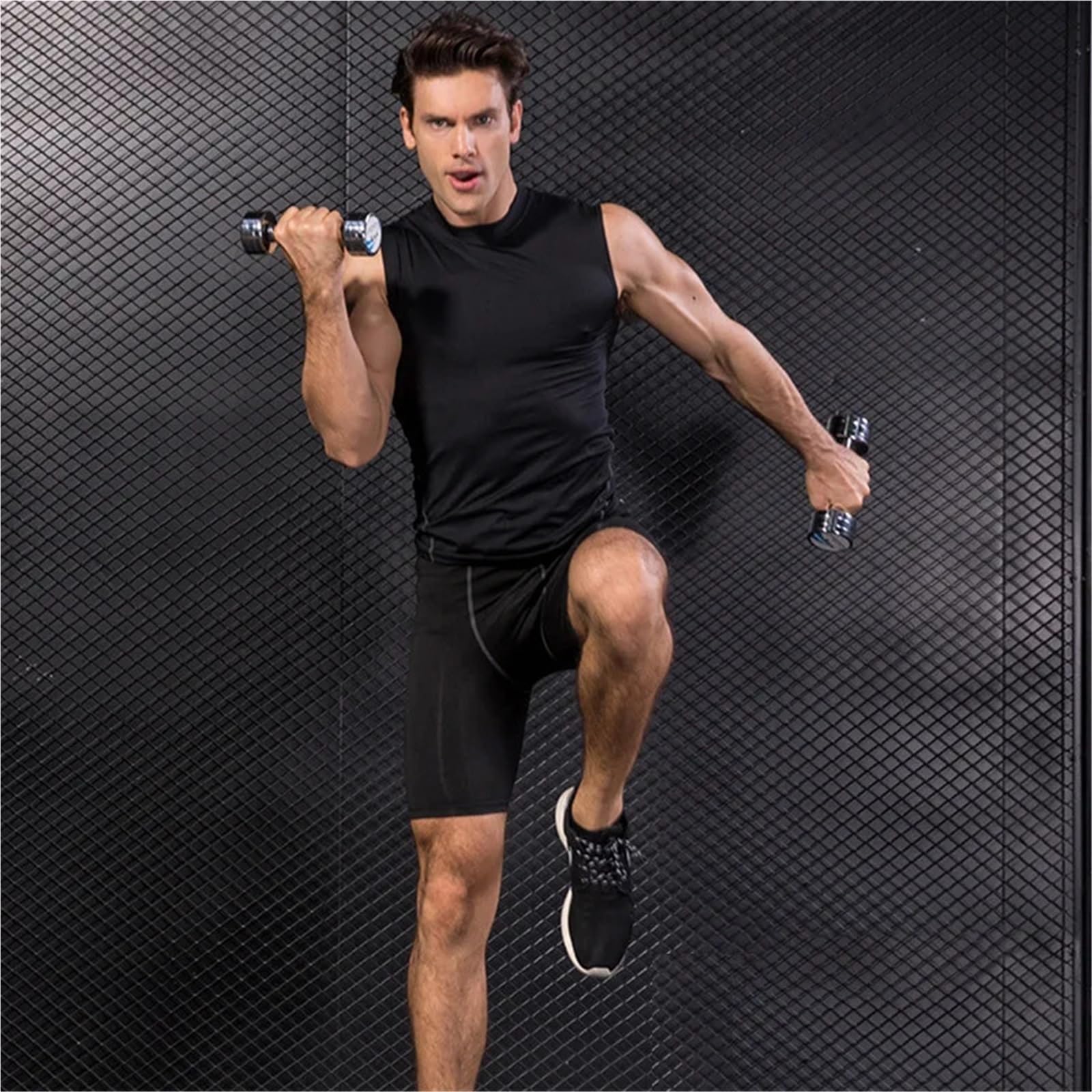 Canotta Sportiva Per Uomo Maglietta da palestra da uomo Bodybuilding Canotta da basket Canotta da uomo Camicia senza maniche a compressione ad asciugatura rapida Canottiere da fitness Canottiera Abbig