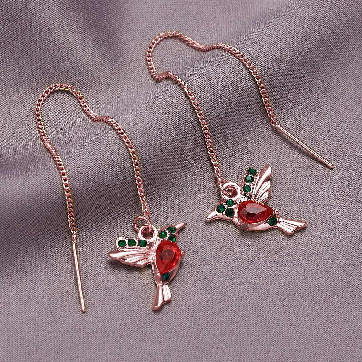 Bird Drop Dangle Earrings, Playful