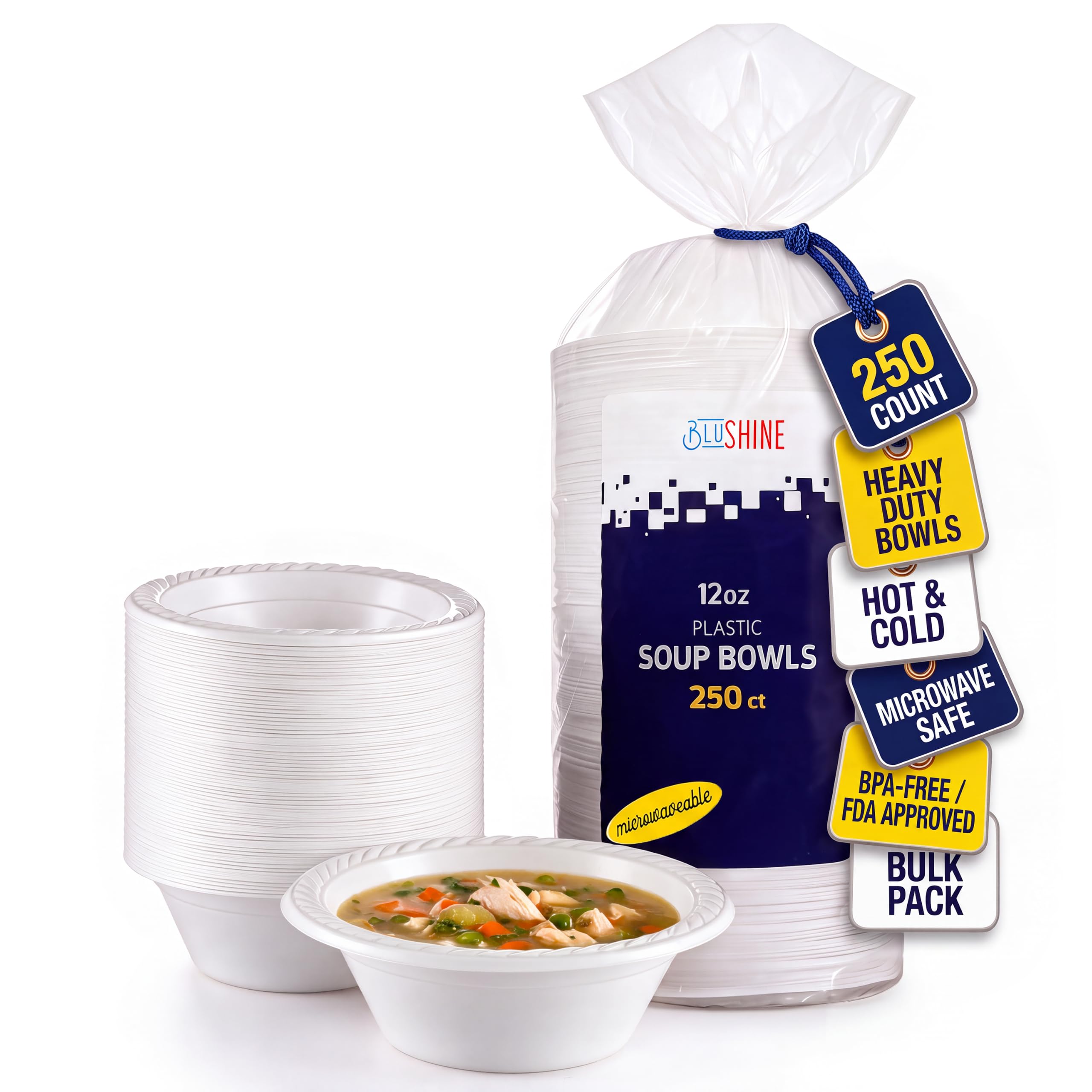 Disposable Plastic Bowls & Plates - Bulk Pack -1