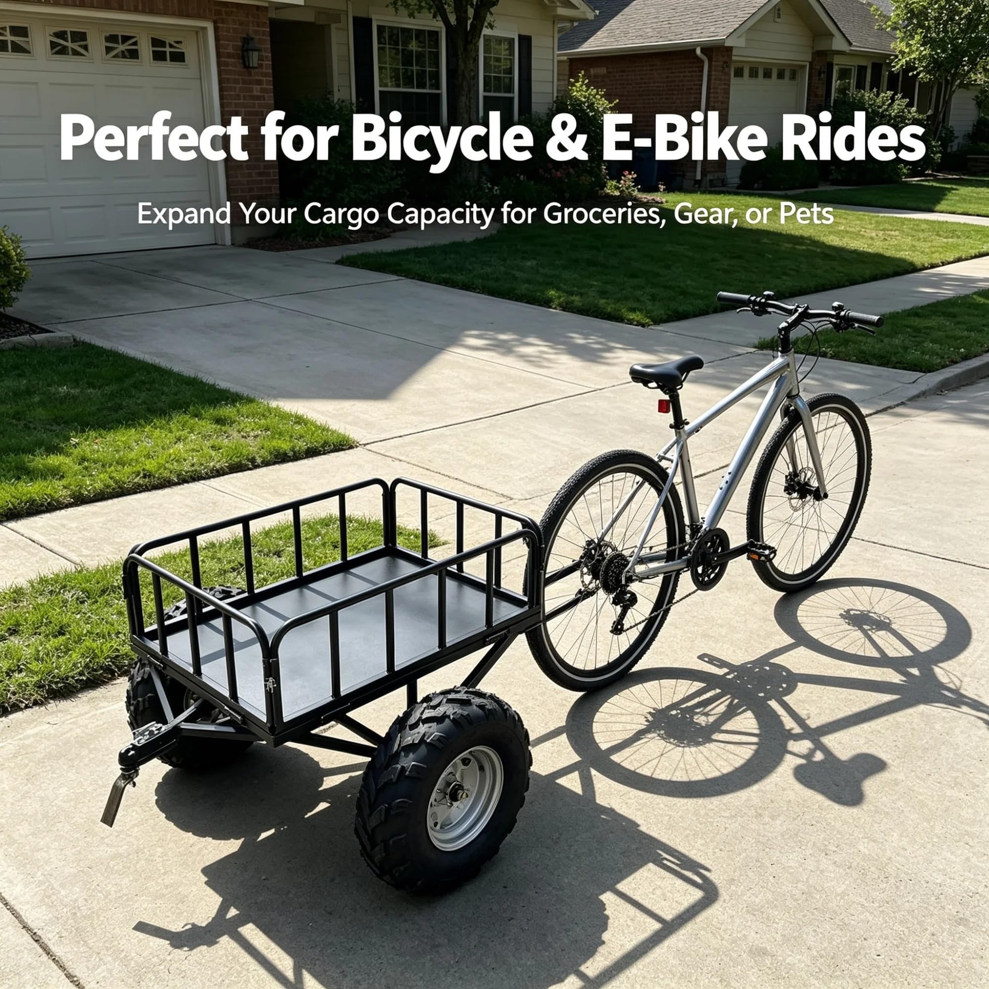 Remorque de Vélo à Roue Unique – Transporteur Tout-Terrain pour Vélos Électriques et Voyages