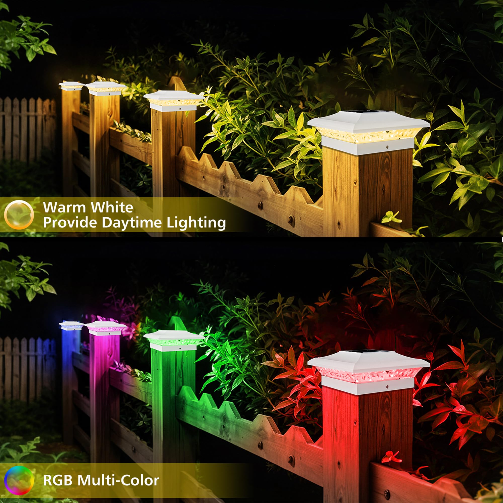 ENSLI Solar Outdoor Post Cap Lights, 4 Pack Brighter Solar Post Lights Outdoor W ENSLI Solar Outdoor Post Cap Lights, 4 Pack Brighter Solar Post Lights Outdoor W