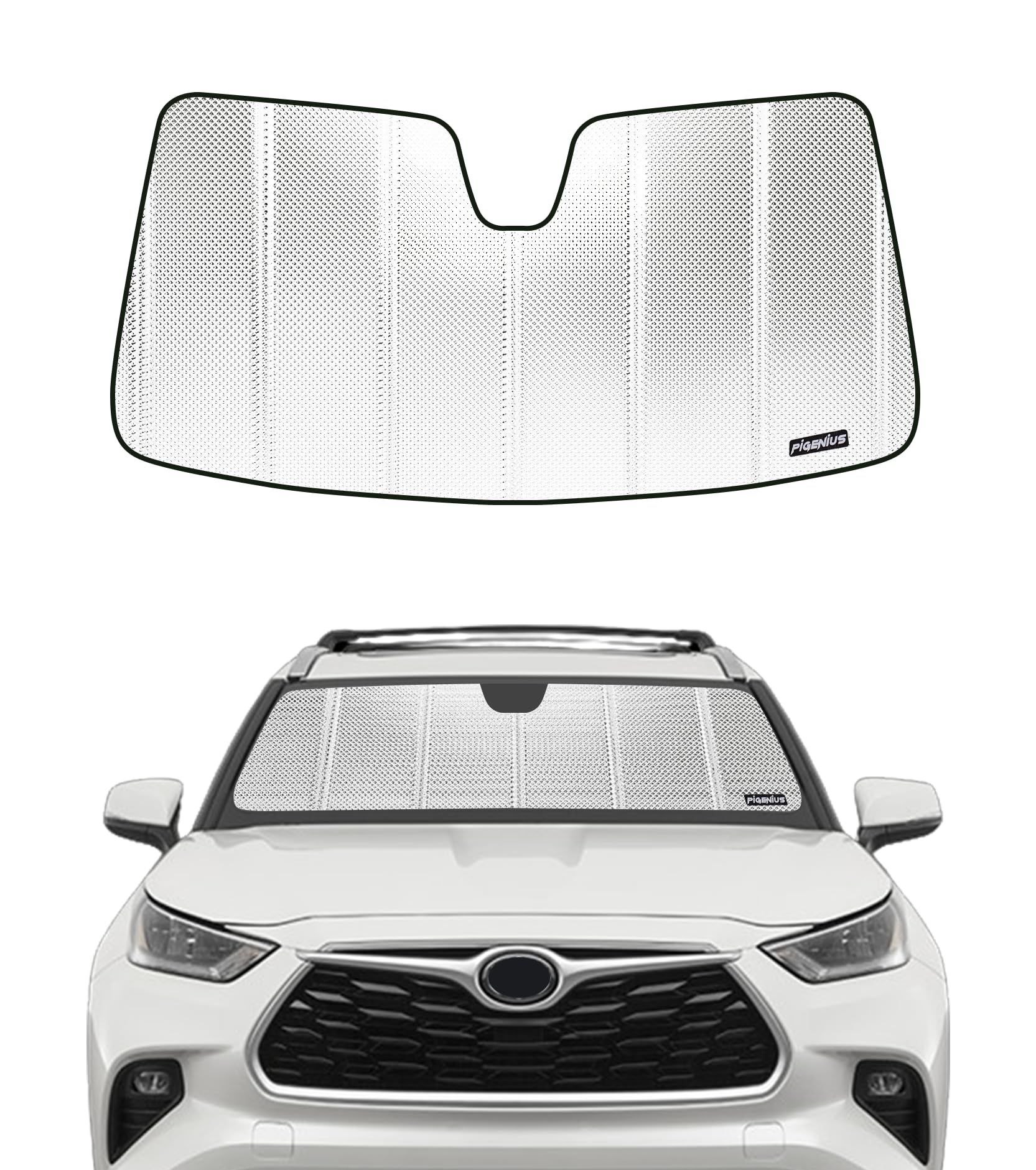 Amazon.com: Pigenius Blazeblock Windshield Sun Shade for 2020-2024 ...