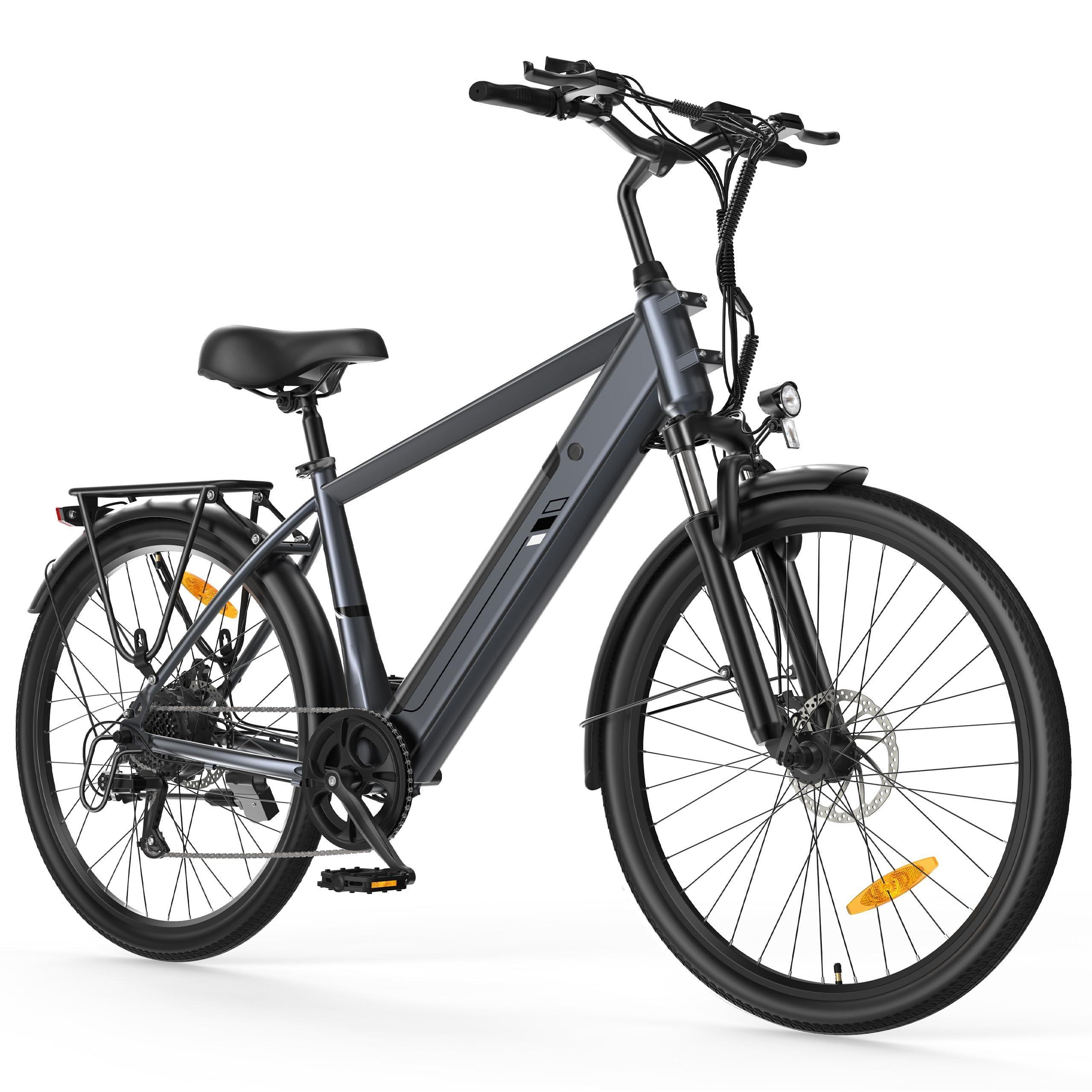 Touroll J1 ST/J2 26'' E Bike, Elektrofahrrad Trekkingrad E-Bike Herren Damen mit 561.6Wh Akku,100km Reichweite, 250W, E-Fahrrad mit 7-Gang-Getriebe, Pedelec Citybike EBike für Erwachsene