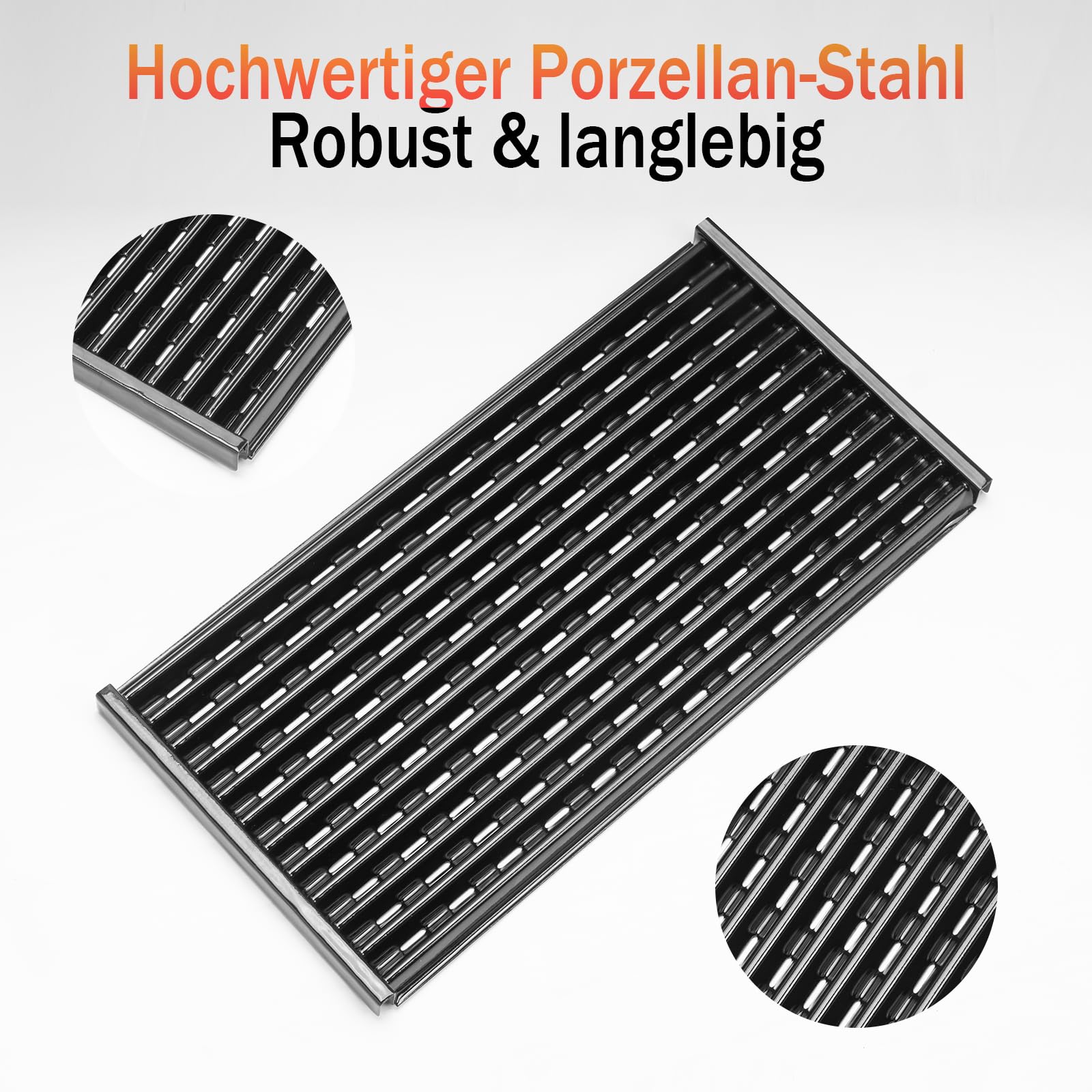 Charbroil Grillrost 43,2cm für Performance TRU Infrared 3 Brenner 450 Gasgrill, 3er Set Porzellan-Stahl Ersatzroste