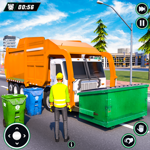 Real City Müllwagen-Simulator 2024: städtische Müllwagen-Fahrspiele und städtisches Müllreiniger-Transporter-Spiel für Kinder