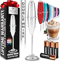 Vista 44 de Zulay Kitchen Potente varita espumadora de leche con 2 baterías Duracell – Mezclador de bebidas portátil ultrarrápido – Máquina de espuma eléctrica