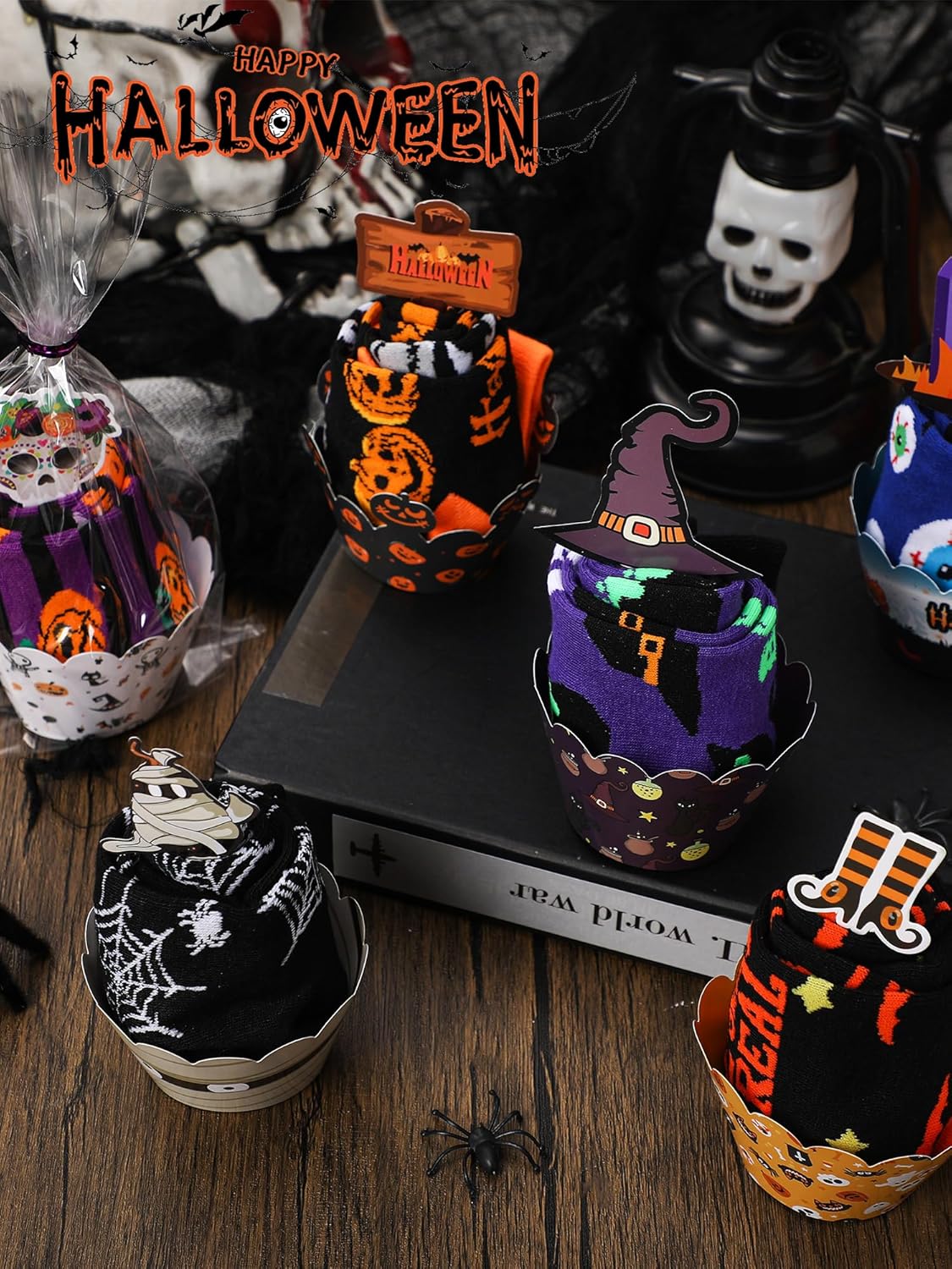 24 Pairs Cupcake Crew Socks Gifts for Book Lovers Social Worker Nurse Teacher Women Men Unisex - Image 7