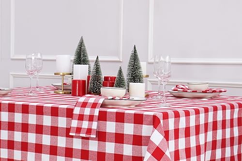 Miniatura 7 de Mantel a cuadros  Mantel impermeable resistente a las manchas, lavable, para vacaciones, comedor, fiesta, 4 de julio, rojoazulblanco, 60 x 120