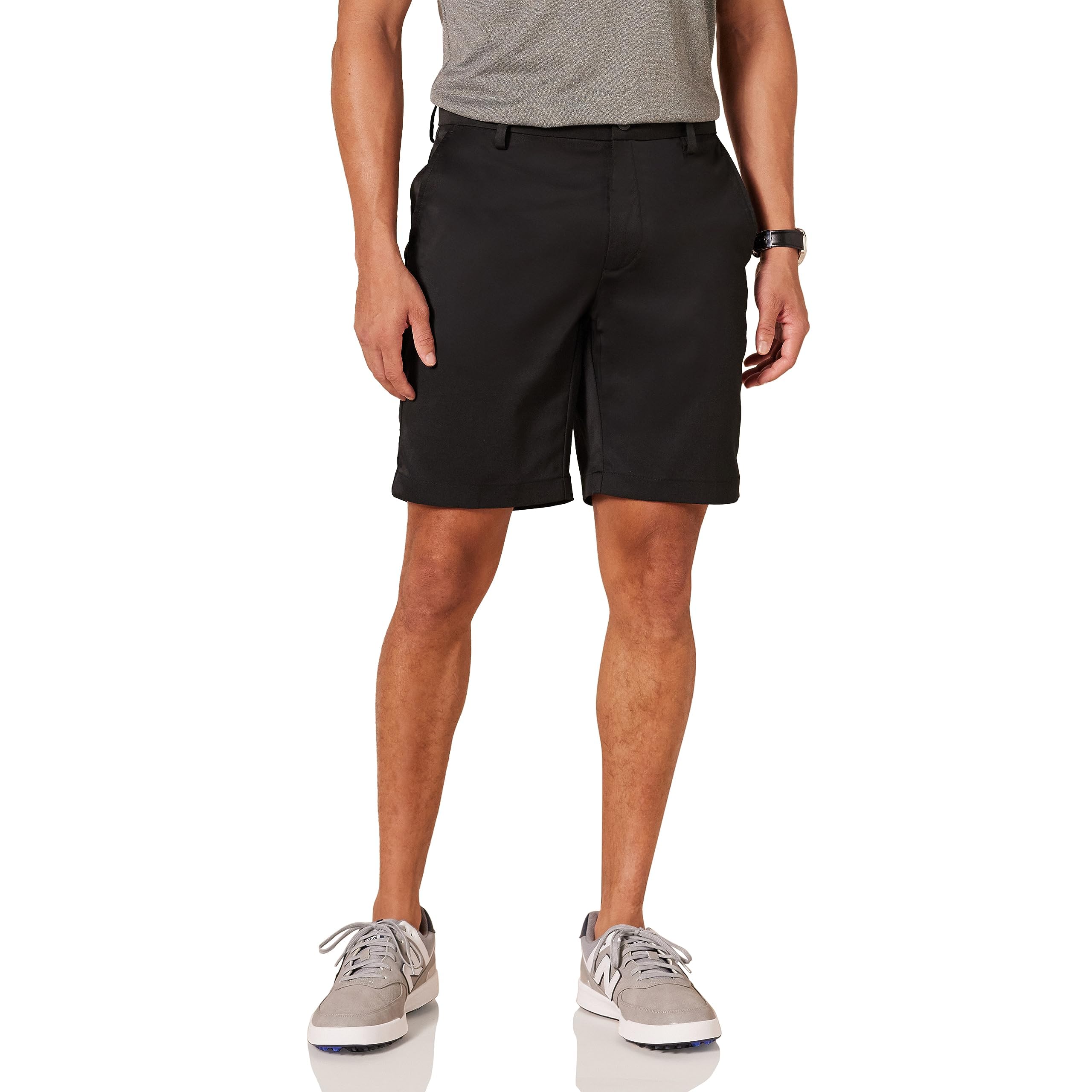 Men's Slim-Fit Stretch Golf Shorts, Black, 32