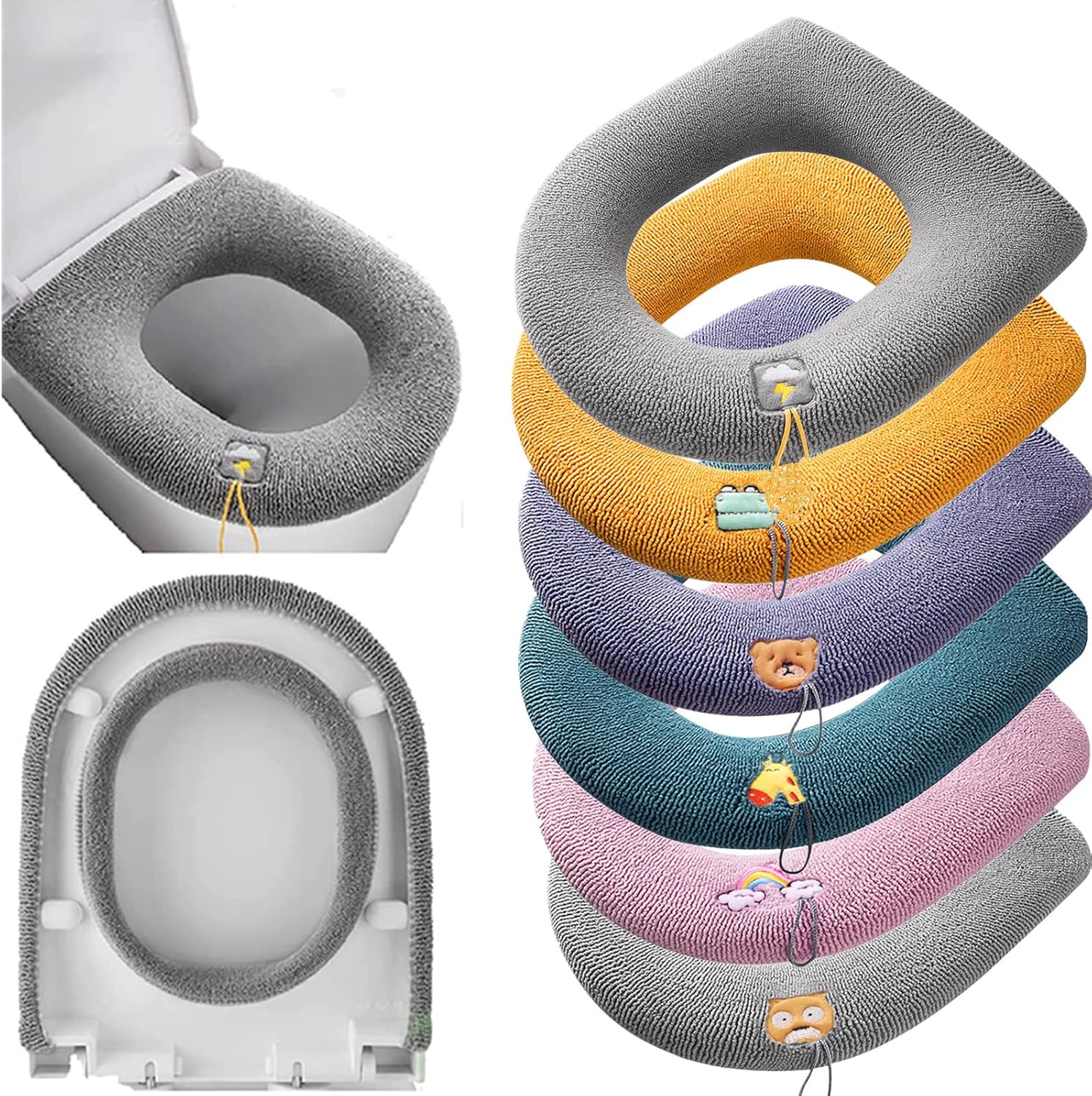 Winter Warm Toilet Seat Cover, Bathroom Soft Thicker Warmer