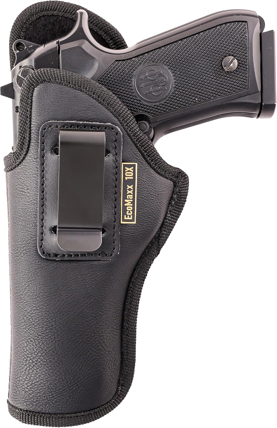 MAXX CARRY IWB Gun Holster Conceal Carry, Soft Leatherette, Optic Ready, Fits: Beretta 92FS, 92X, APX, CZ 75 Full Size, FN 5.7, G 20, G 21, SIG P320, M17, Walther PPQ M2 Q5, Canik TP9 SFX.
