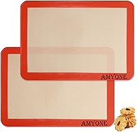 Vista 12 de Alfombrillas de silicona para hornear, 2 alfombrillas redondas de silicona para molde de pasteles de 9 pulgadas, antiadherentes reutilizables