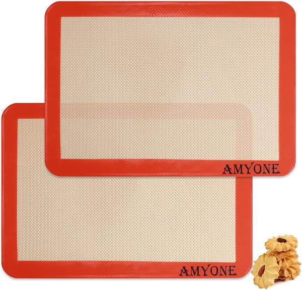 Silicone Baking Mat Half Sheet Non Stick Reusable Silicone Pastry Baking Mat for Bake Pans & Rolling - Macaron Making Co