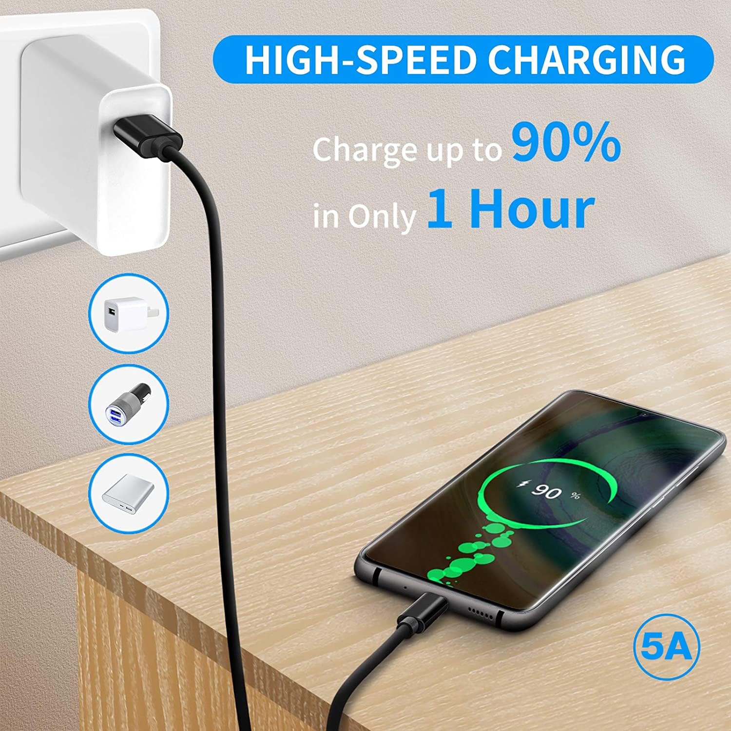 PremiumCord Kabel Połączeniowy USB-C 3.2 Gen 2x2, Kabel do Transmisji Danych SuperSpeed ​​Do 20Gbit/s, Ładowanie do 5A, Moc 100W, Obsługuje PD 3.0 / QC 4.0, USB Wtyk Typu C, Kolor Czarny, Długość 1,5m