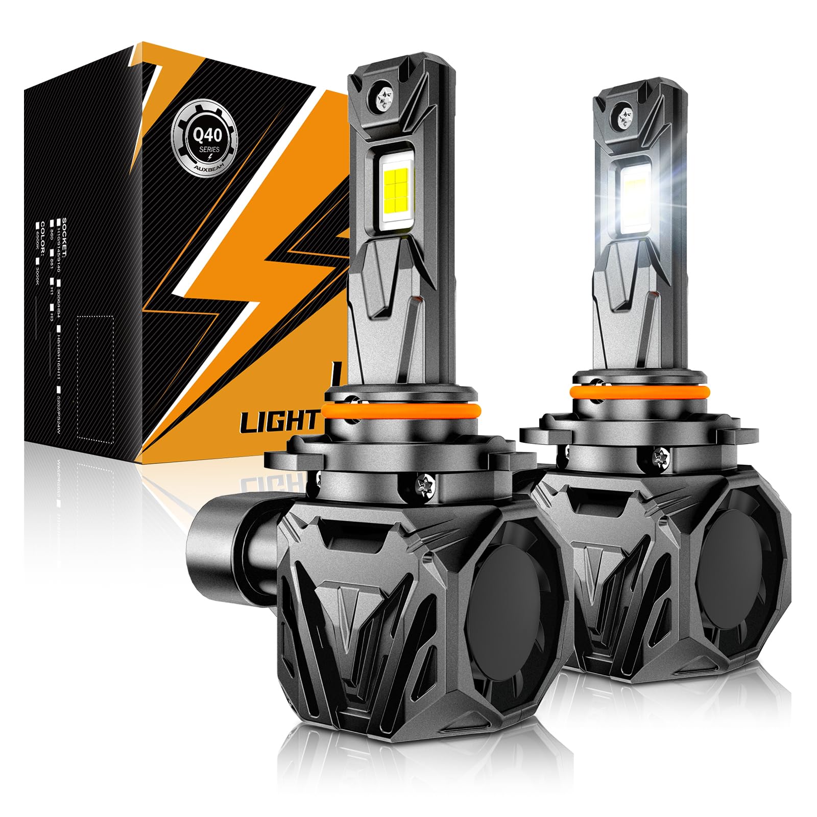 Auxbeam Q40 Series 9005 HB3 Fog Lights Powersport Lights Offroad 30000LM