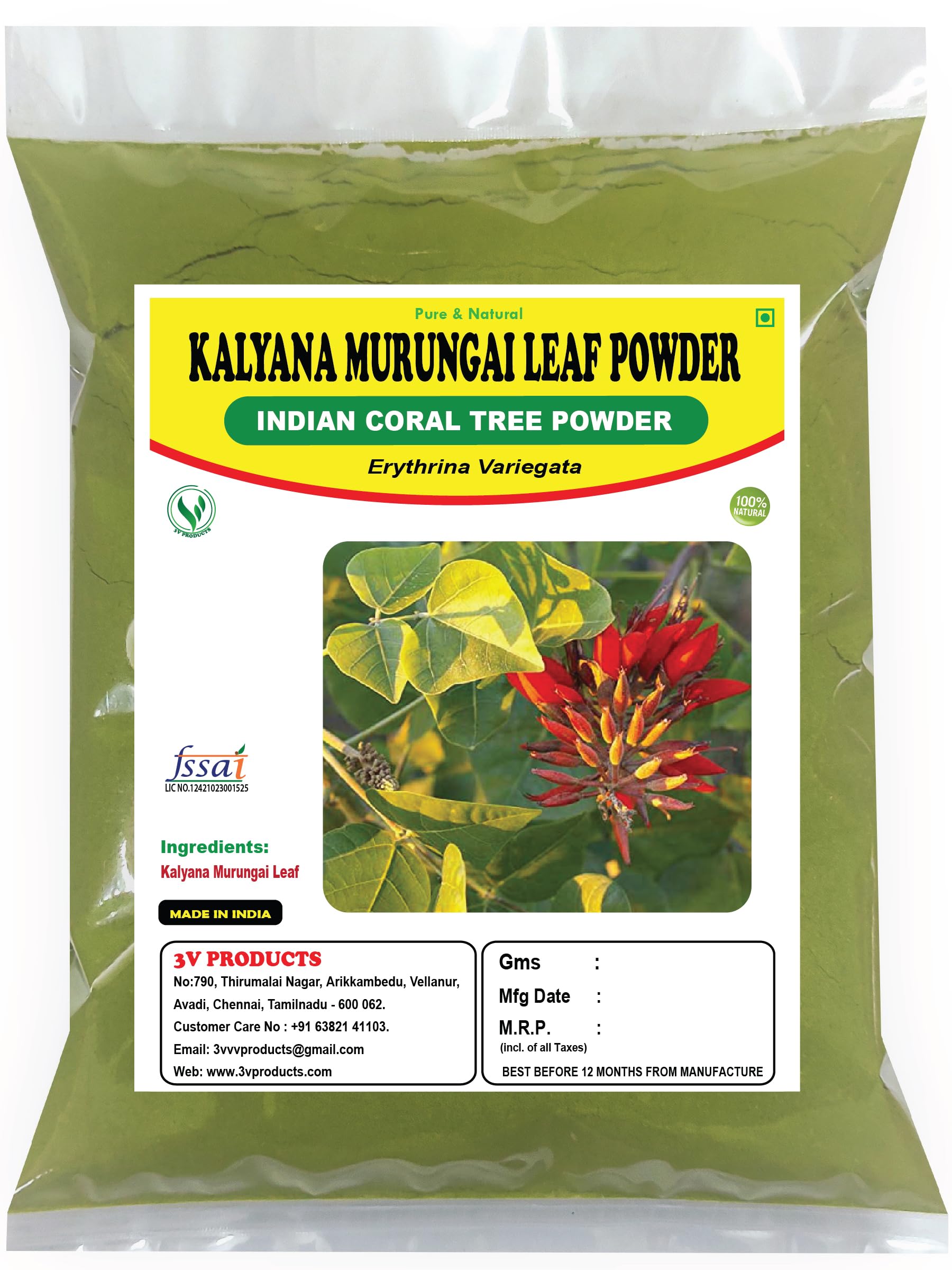 See full amazon price history chart for 3V PRODUCTS Kalyana Murungai leaf powder - Pack of 2x50g - Pangara | Coral Tree Leaf | Erythrina Variegata for Health Benefits 3V PRODUCTS Kalyana Murungai leaf powder - Pack of 2x50g - Pangara | Coral Tree Leaf | Erythrina Variegata for Health Benefits (B09MCXC875) Amazon Price History, Amazon Price Tracker