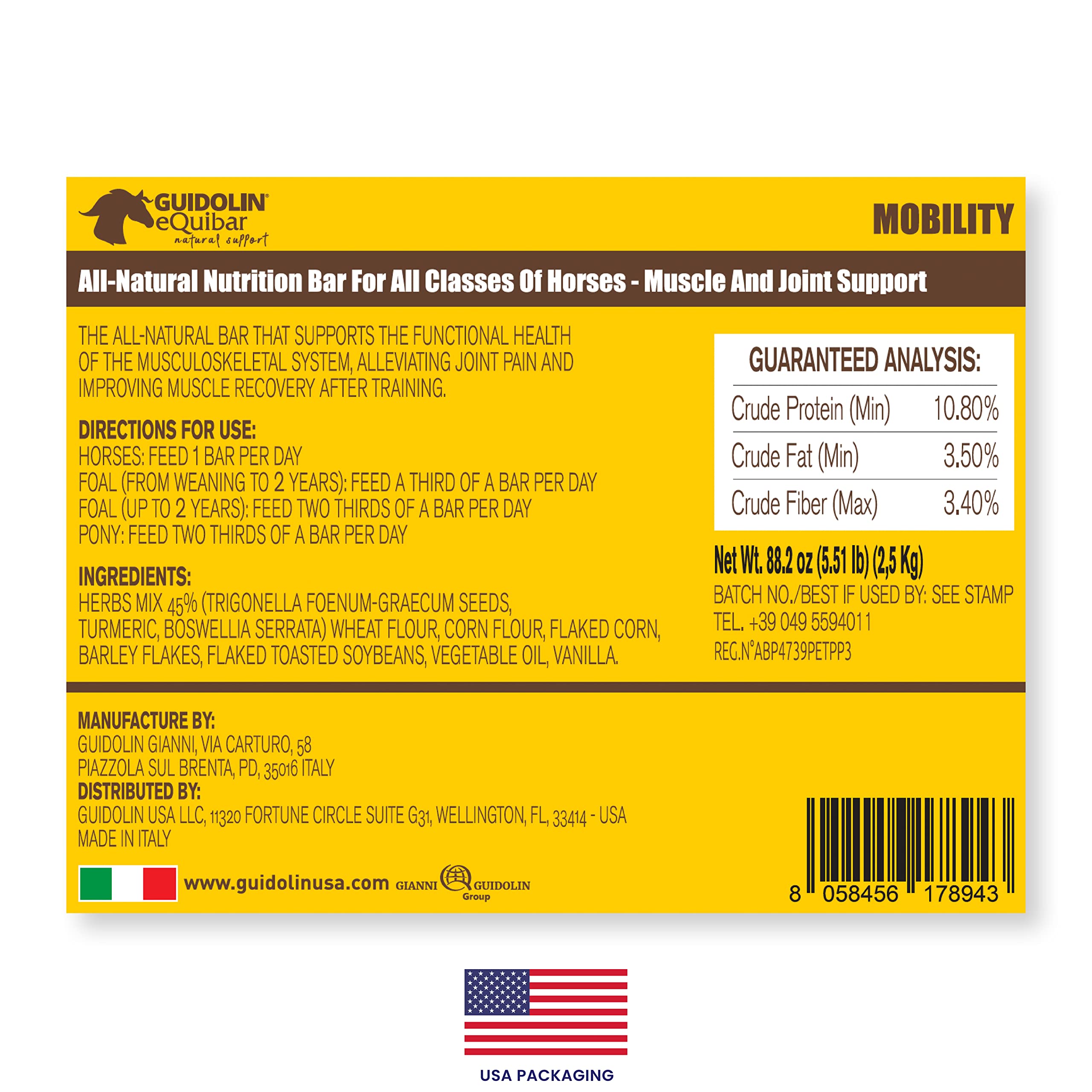 Guidolin Horses Equibar Mobility Barretta funzionale per muscoli e articolazioni del cavallo 2.5kg