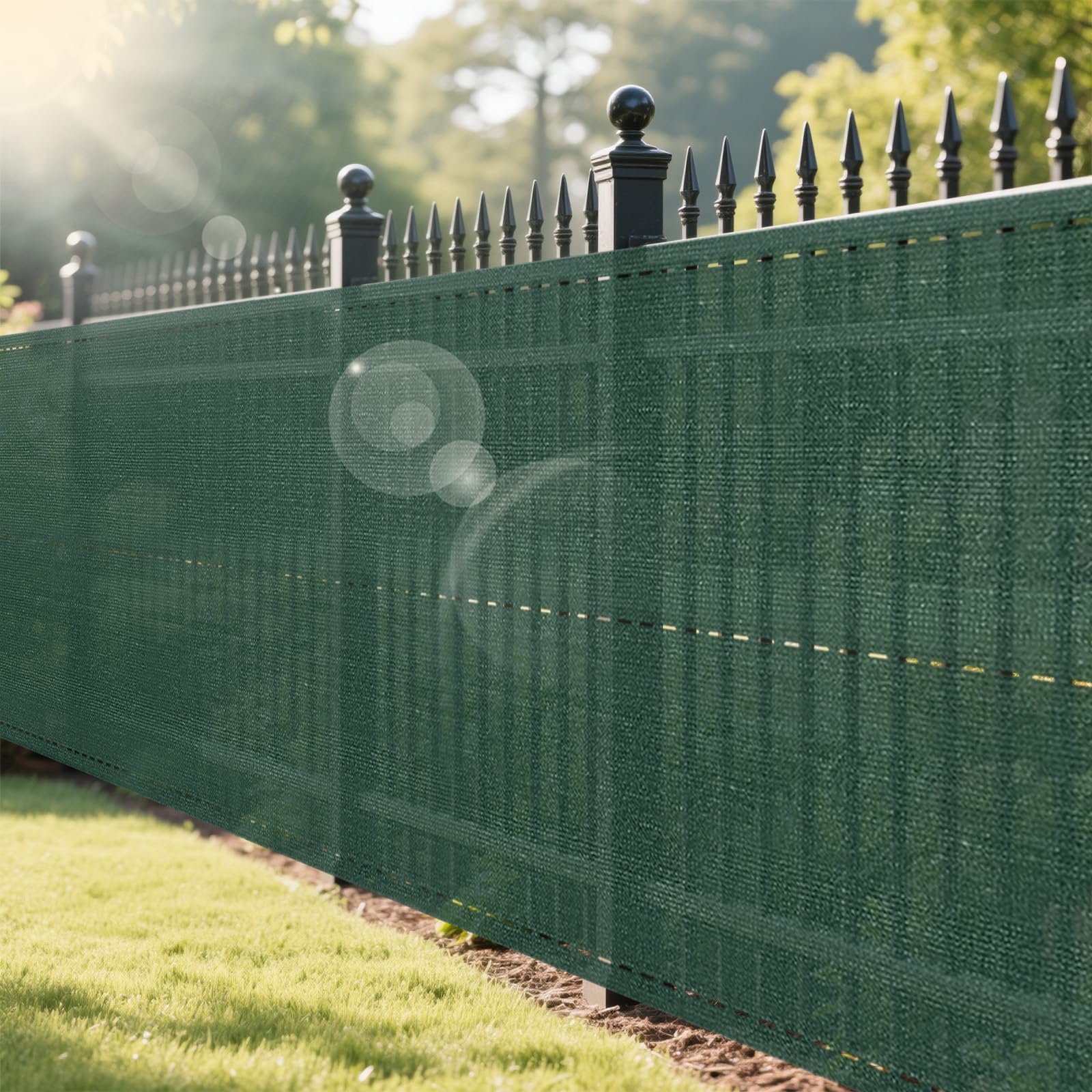 Balkon Sichtschutz & Sichtschutz Garten – HDPE Sichtschutznetz 1.2x10m, 150g/㎡ UV-resistent, reißfest, Windschutz, inkl. Kabelbinder, blickdicht für Terrasse & Zaun, Grün
