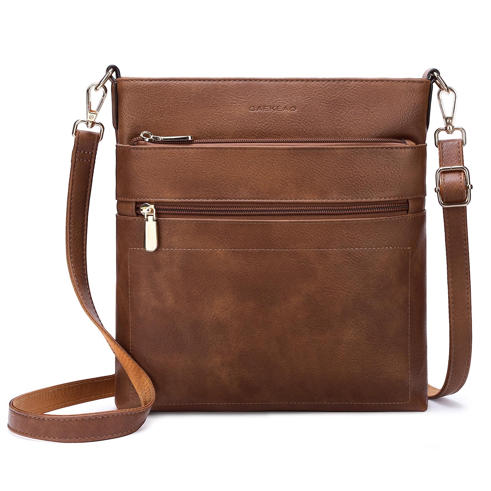 GAEKEAO Umhängetasche Damen, Crossbody Bag Handtasche Veganes Leder, Schultertasche mit Mehreren Taschen, Geschenk für Frauen
