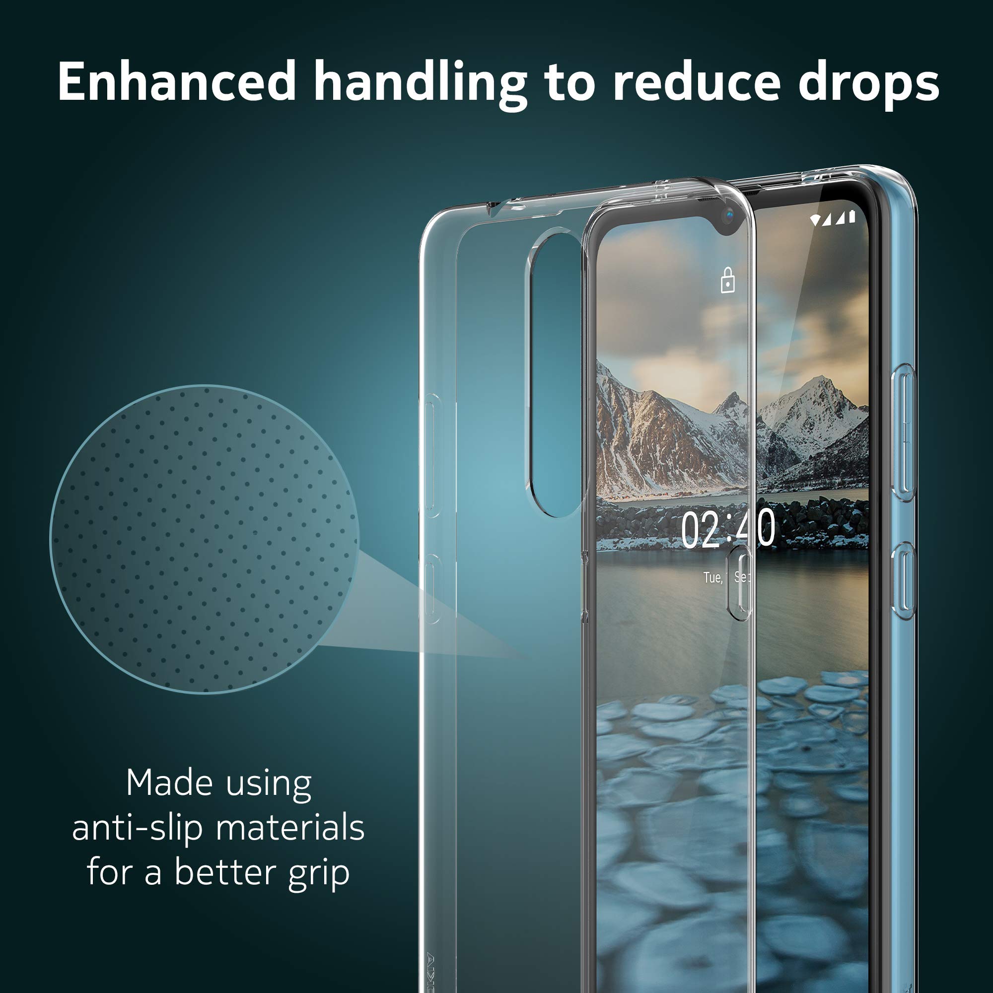 Custodia Per Nokia 2.4 Trasparente + 2 Pellicole Vetro Temperato – Cover In Silicone TPU Morbida E Leggera, Bumper Protettivo