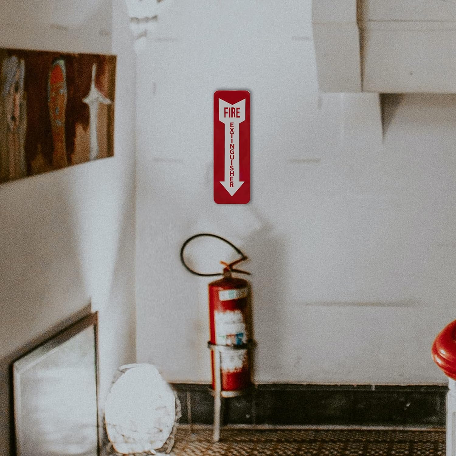 Fire Extinguisher Sign, 4 Pack Of Fire Extinguisher Sticker, Glow In The Dark 18 Mil Thick Durable - Weatherproof Self Adhesive Photoluminescent And UV Protected Safety Signs : Industrial & Scientific