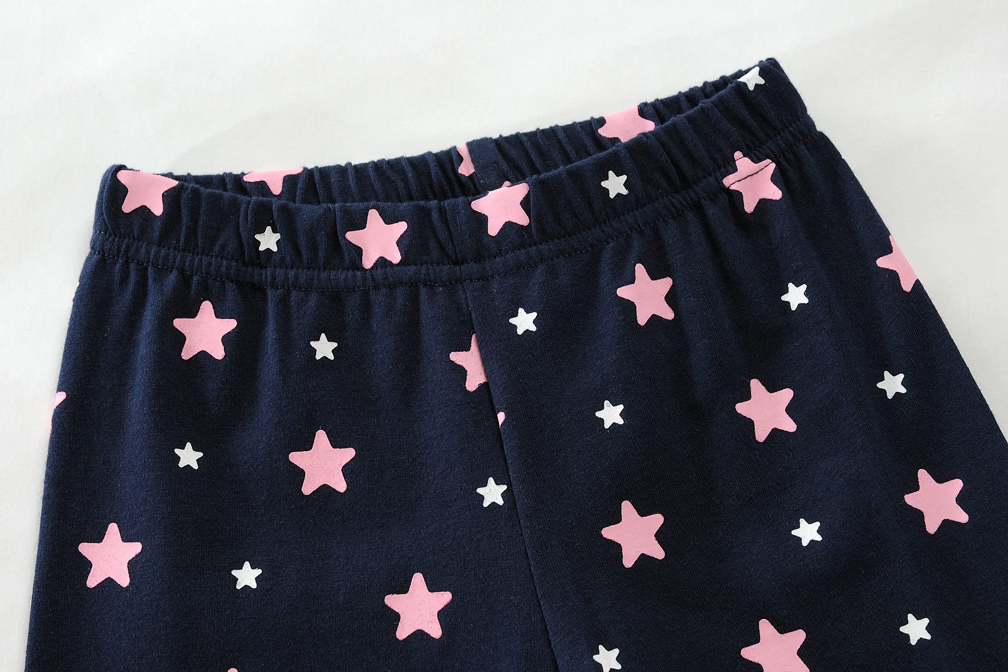 EULLA Pigiama per bambini e bambine, a maniche lunghe, in cotone, per l'inverno, con unicorno, principessa, coniglietto, gufo, due pezzi, biancheria da notte 1-10 anni, 92 98 104 110 116 122 128 134