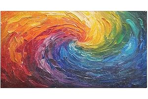 Rainbow Machine Cleaner: Swirling Kitchen Mats [20" x 39"]