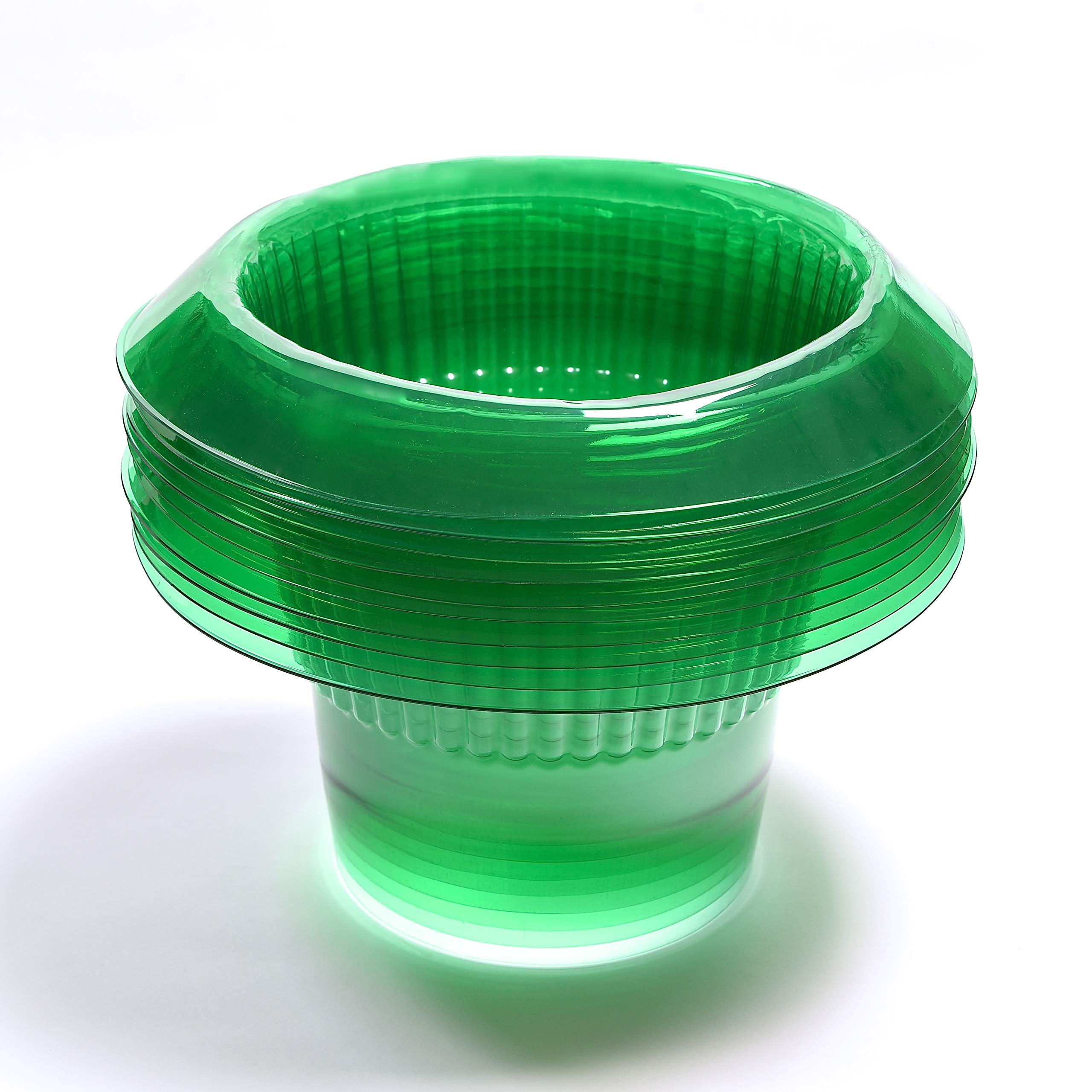 Generisch Schneckenschutzring - Wirksamer Schutz Ihrer Jungpflanzen vor Schnecken - ∅ 14-20 cm - grün - 10er Set